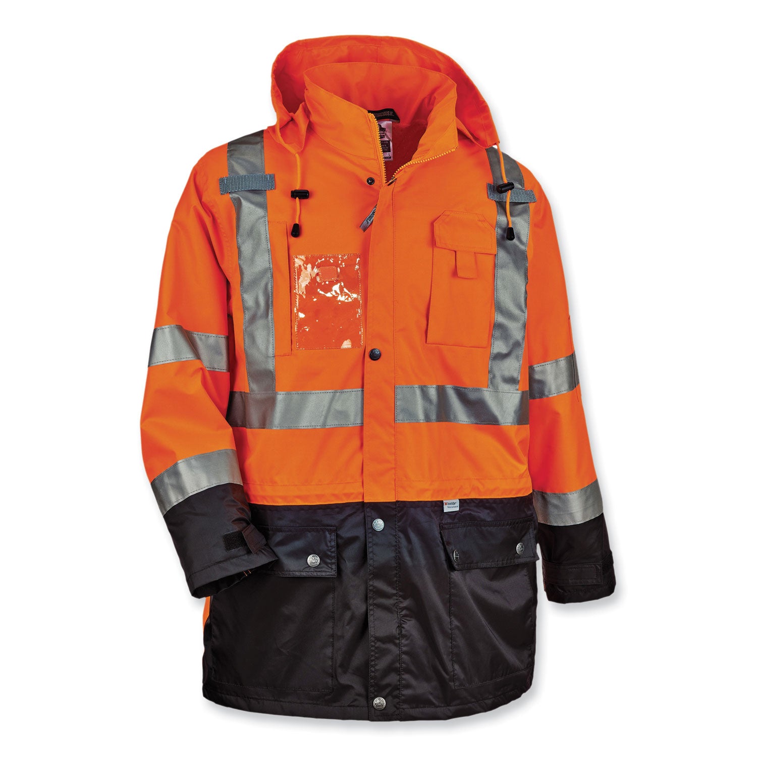 GloWear 8386 Class 3 Hi-Vis Outer Shell Jacket, Polyester, Medium, Orange, Ships in 1-3 Business Days