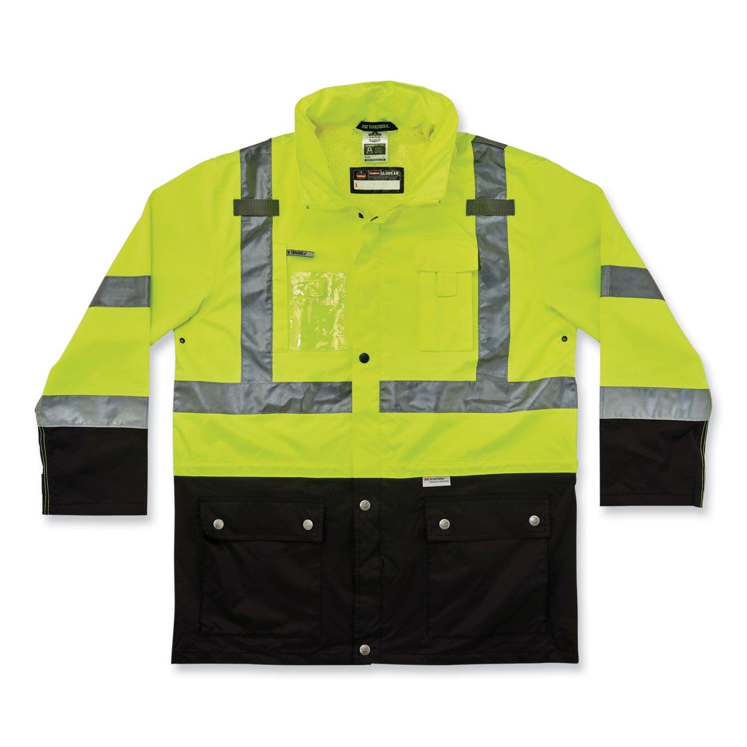 glowear-8386-class-3-hi-vis-outer-shell-jacket-polyester-2x-large-lime-ships-in-1-3-business-days_ego25376 - 1