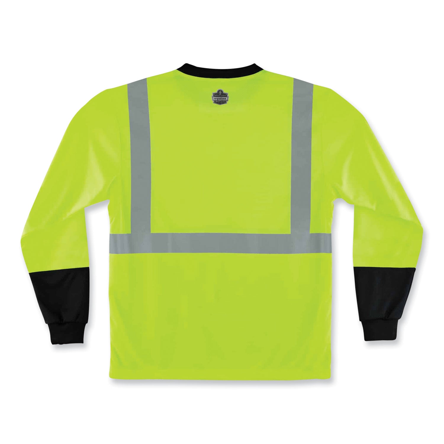 glowear-8291bk-type-r-class-2-black-front-long-sleeve-t-shirt-polyester-medium-lime-ships-in-1-3-business-days_ego22703 - 2