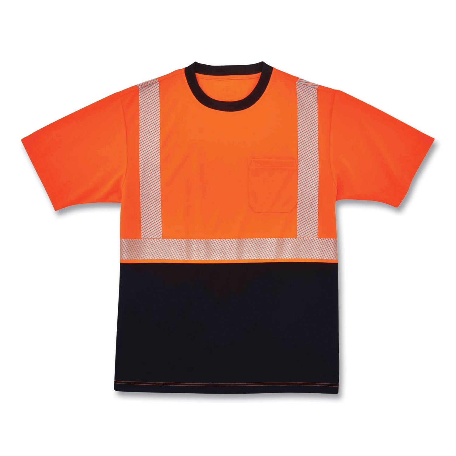 glowear-8280bk-class-2-performance-t-shirt-with-black-bottom-polyester-4x-large-orange-ships-in-1-3-business-days_ego22588 - 1