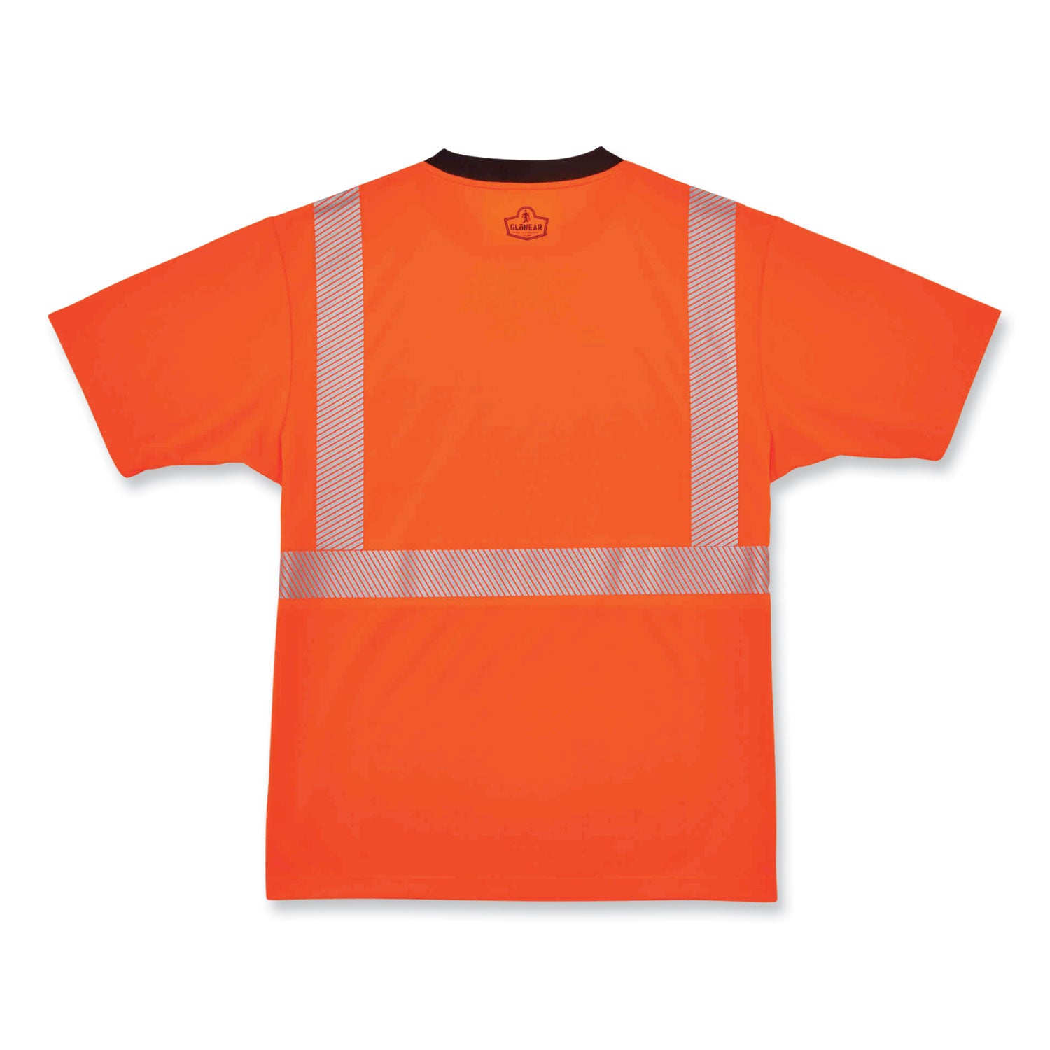 glowear-8280bk-class-2-performance-t-shirt-with-black-bottom-polyester-large-orange-ships-in-1-3-business-days_ego22584 - 3