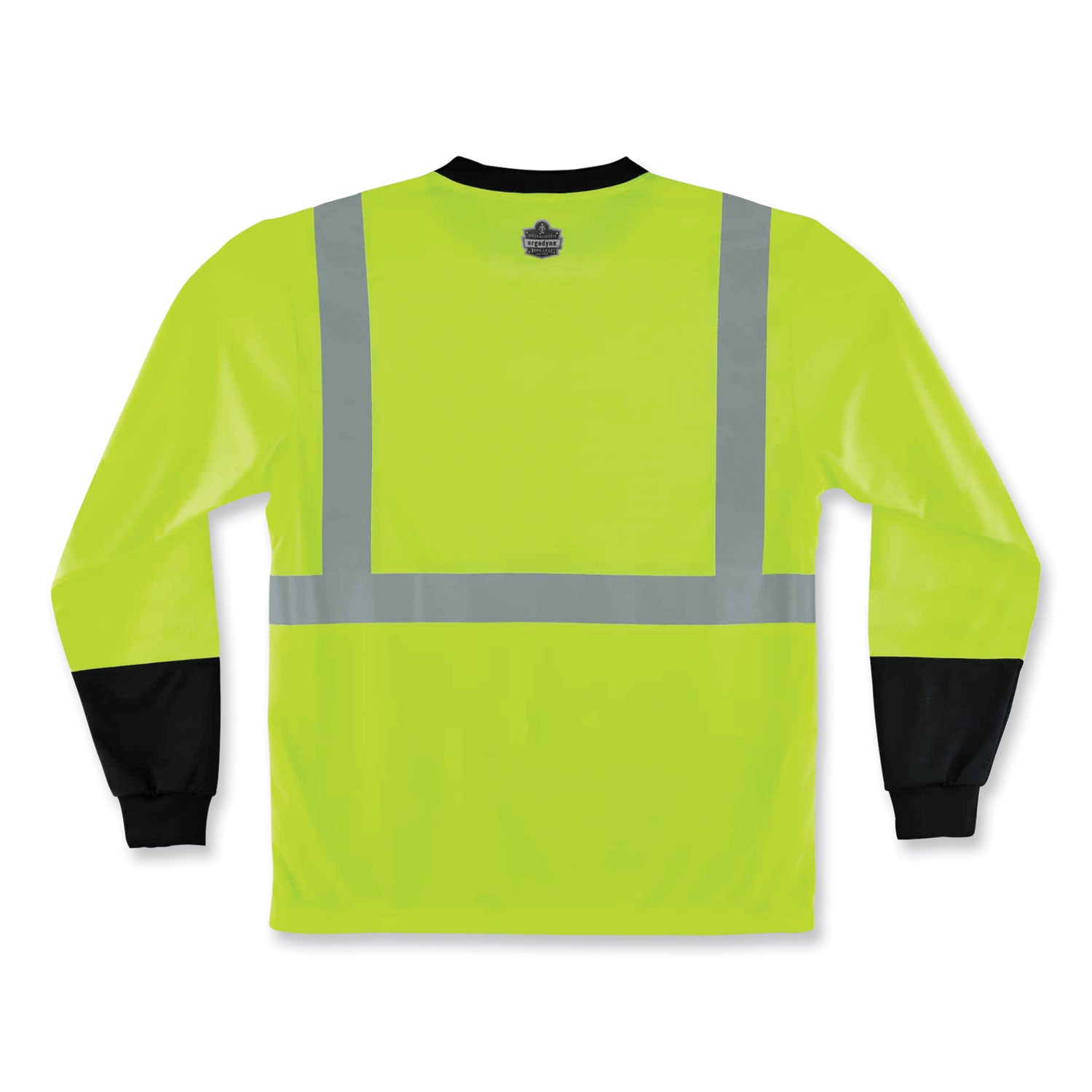 glowear-8291bk-type-r-class-2-black-front-long-sleeve-t-shirt-polyester-small-lime-ships-in-1-3-business-days_ego22702 - 2