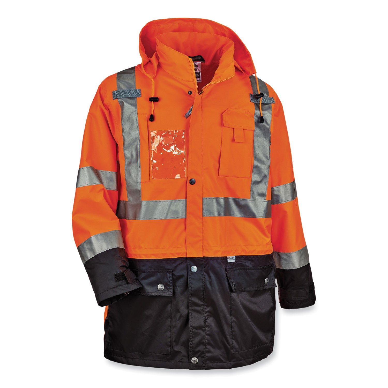 GloWear 8386 Class 3 Hi-Vis Outer Shell Jacket, Polyester, Large, Orange, Ships in 1-3 Business Days