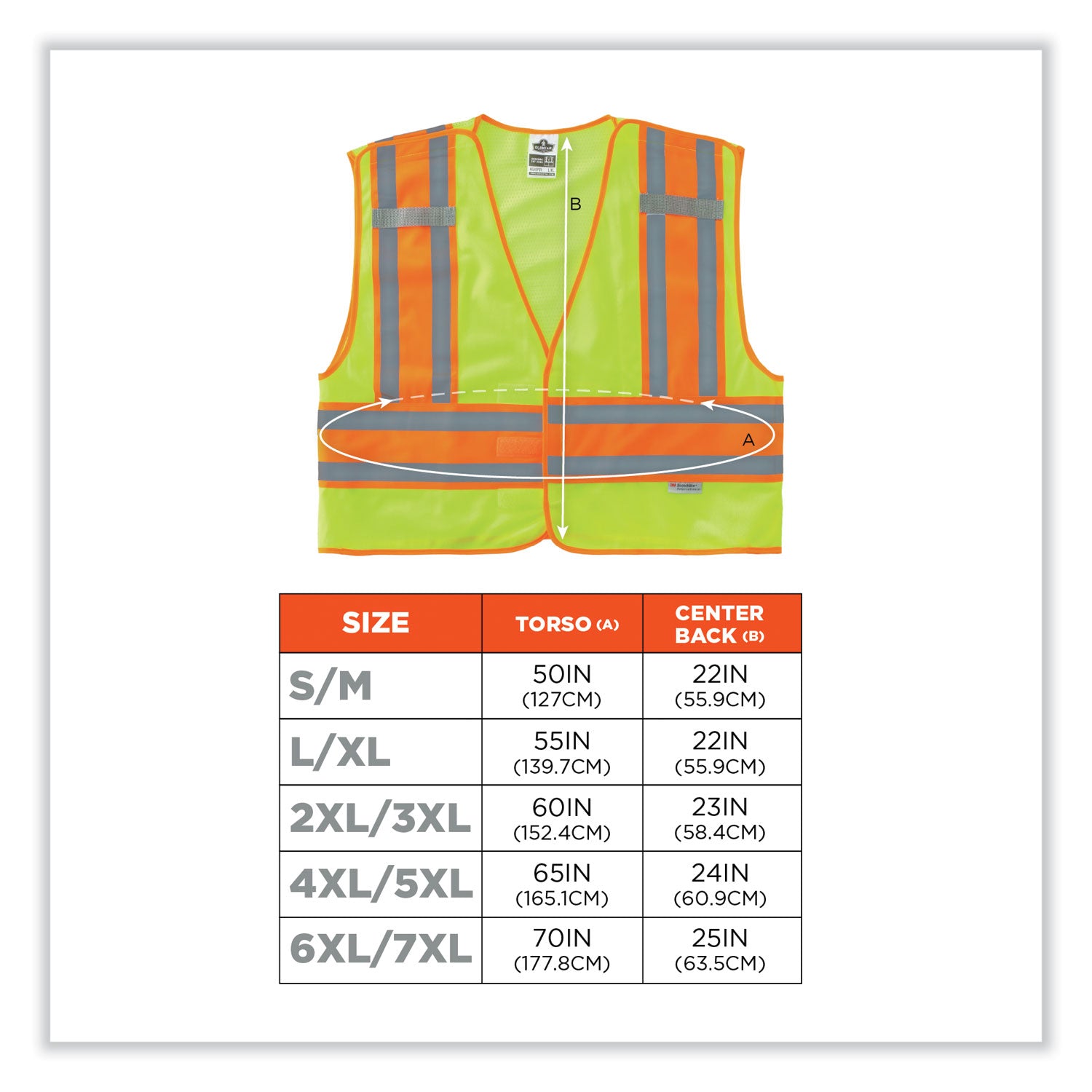 GloWear 8245PSV Class 2 Public Safety Vest, Polyester, 2X-Large/3X-Large, Lime, Ships in 1-3 Business Days