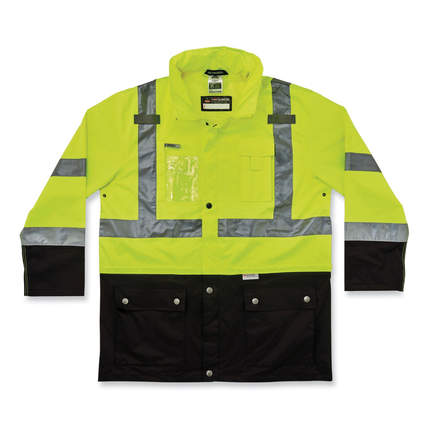 glowear-8386-class-3-hi-vis-outer-shell-jacket-polyester-large-lime-ships-in-1-3-business-days_ego25374 - 1
