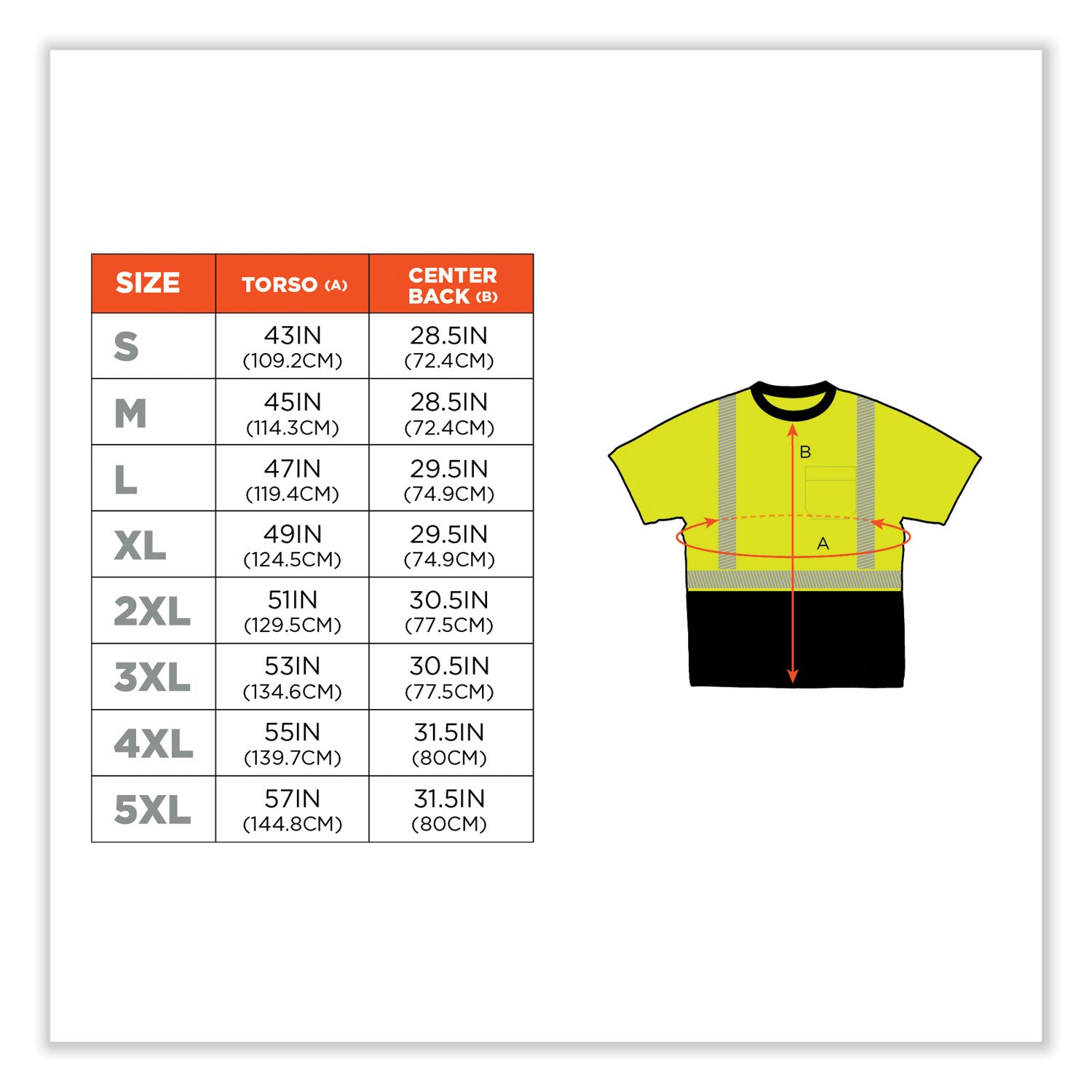 GloWear 8280BK Class 2 Performance T-Shirt with Black Bottom, Polyester, 4X-Large, Lime, Ships in 1-3 Business Days