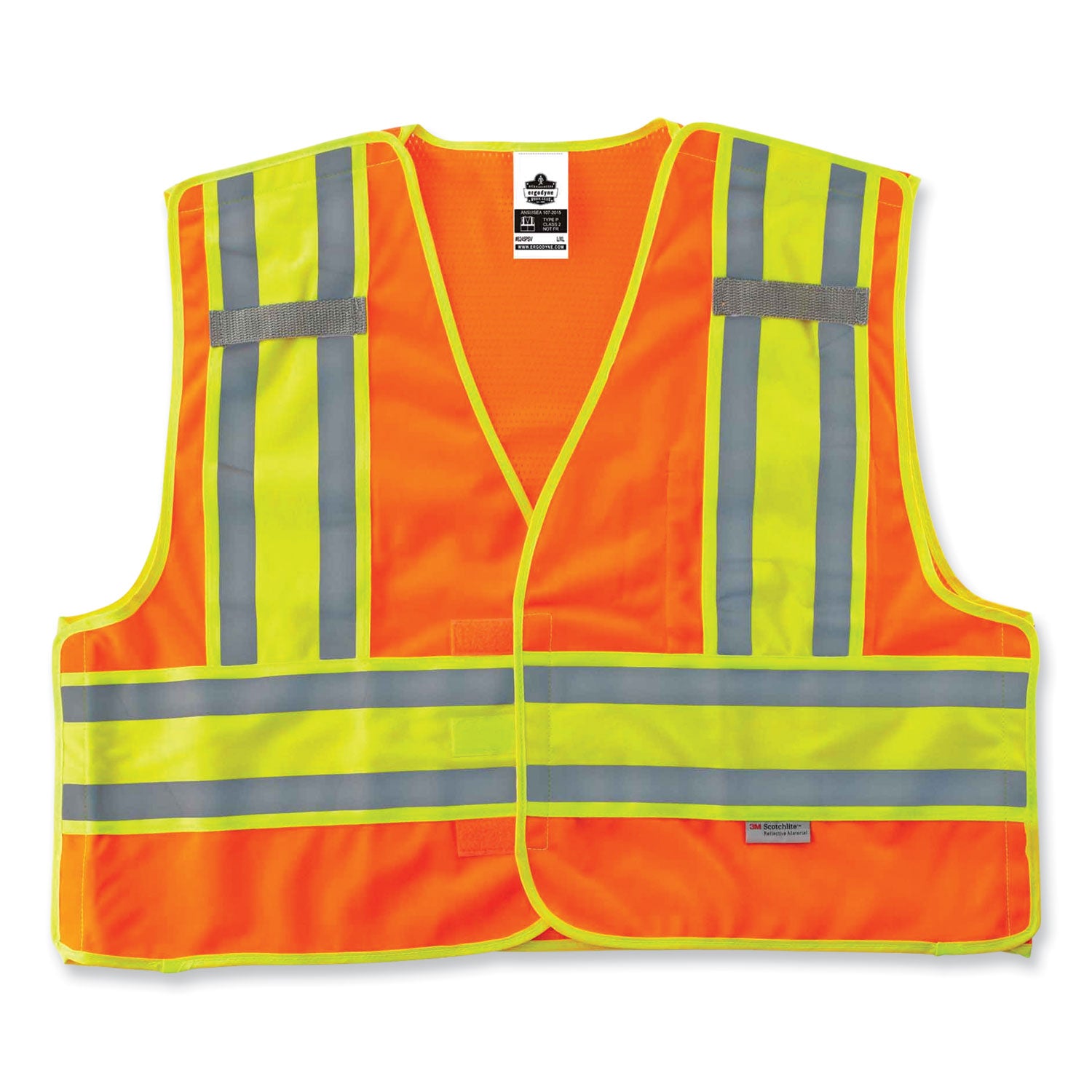 glowear-8245psv-class-2-public-safety-vest-polyester-large-x-large-orange-ships-in-1-3-business-days_ego23385 - 1