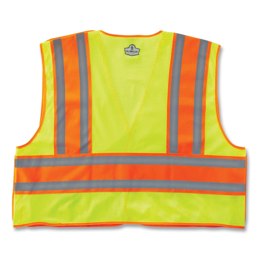 GloWear 8245PSV Class 2 Public Safety Vest, Polyester, Small/Medium, Lime, Ships in 1-3 Business Days