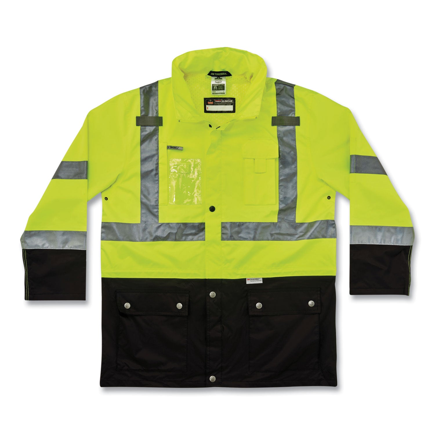 glowear-8386-class-3-hi-vis-outer-shell-jacket-polyester-medium-lime-ships-in-1-3-business-days_ego25373 - 1