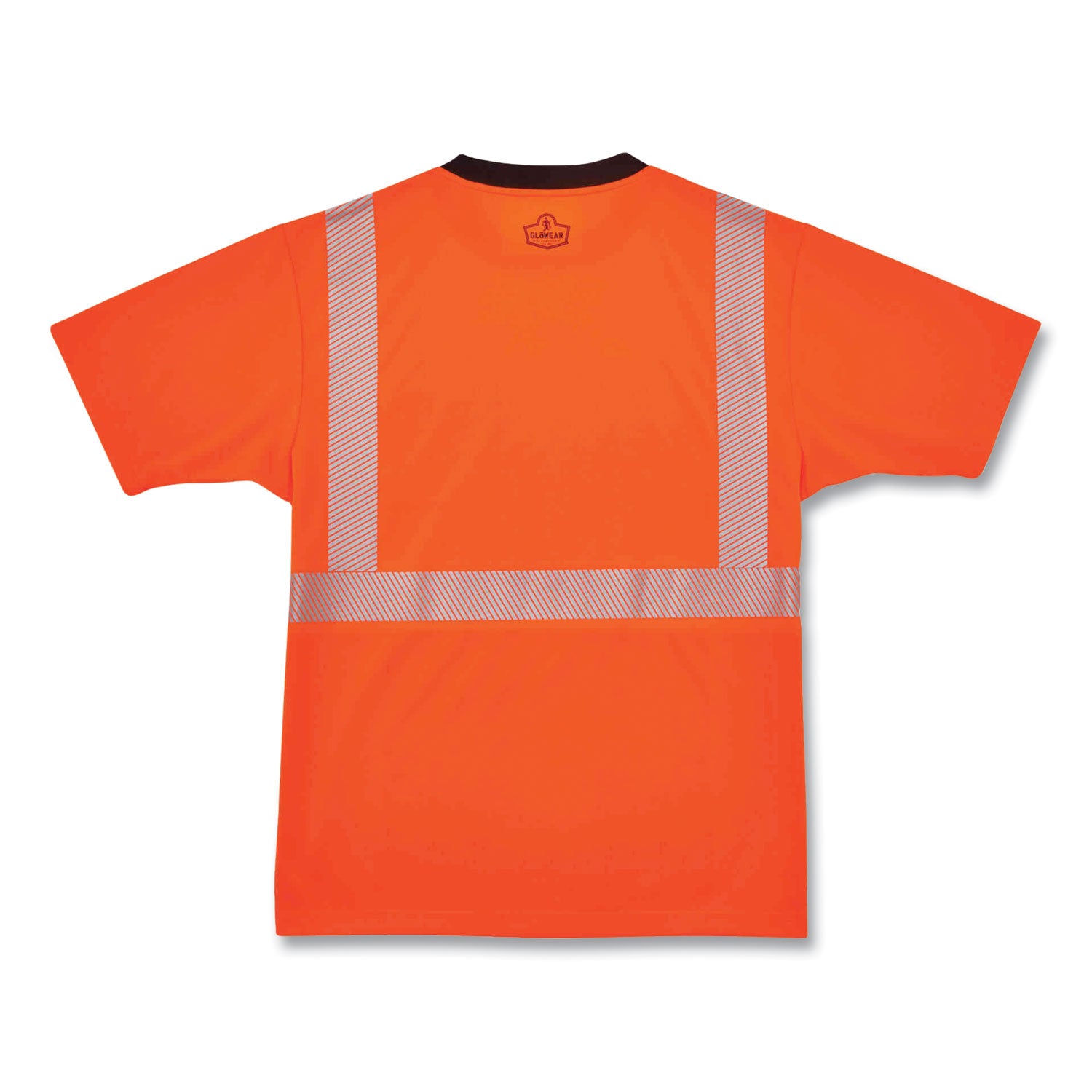 glowear-8280bk-class-2-performance-t-shirt-with-black-bottom-polyester-5x-large-orange-ships-in-1-3-business-days_ego22589 - 3