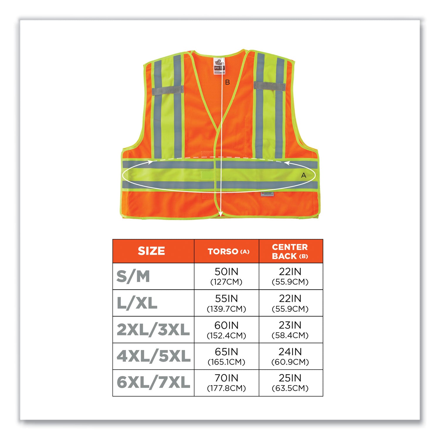 GloWear 8245PSV Class 2 Public Safety Vest, Polyester, Small/Medium, Orange, Ships in 1-3 Business Days