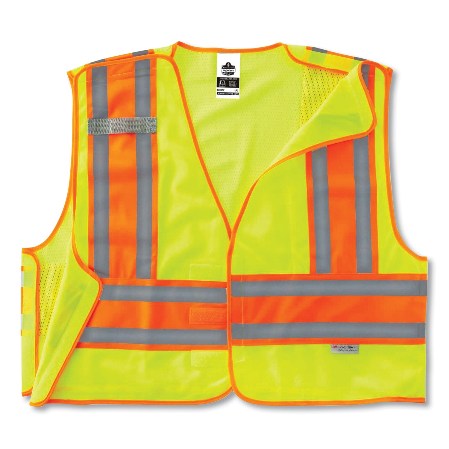 glowear-8245psv-class-2-public-safety-vest-polyester-large-x-large-lime-ships-in-1-3-business-days_ego23395 - 5