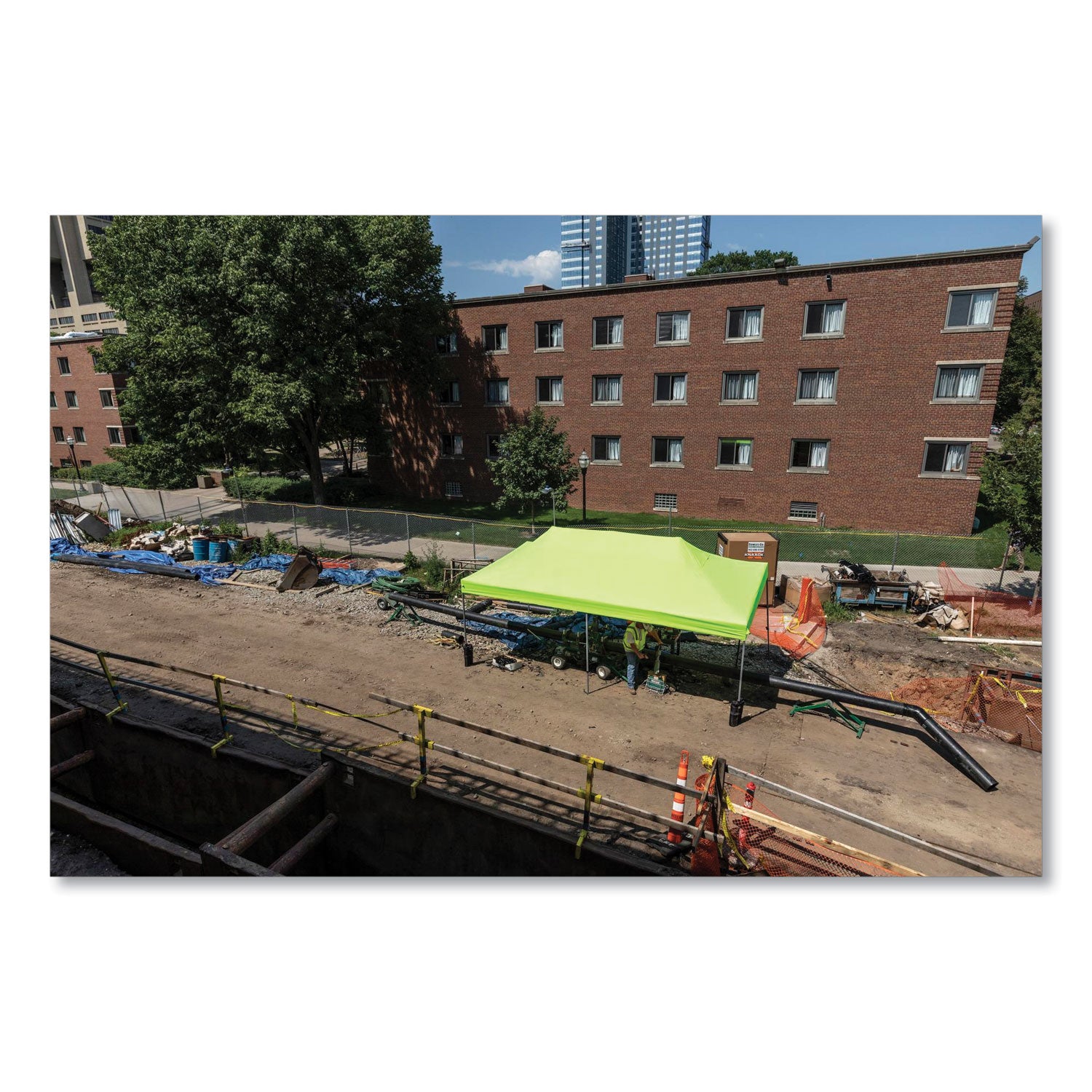 Shax 6015C Replacement Pop-Up Tent Canopy for 6015, 10 ft x 20 ft, Polyester, Lime, Ships in 1-3 Business Days