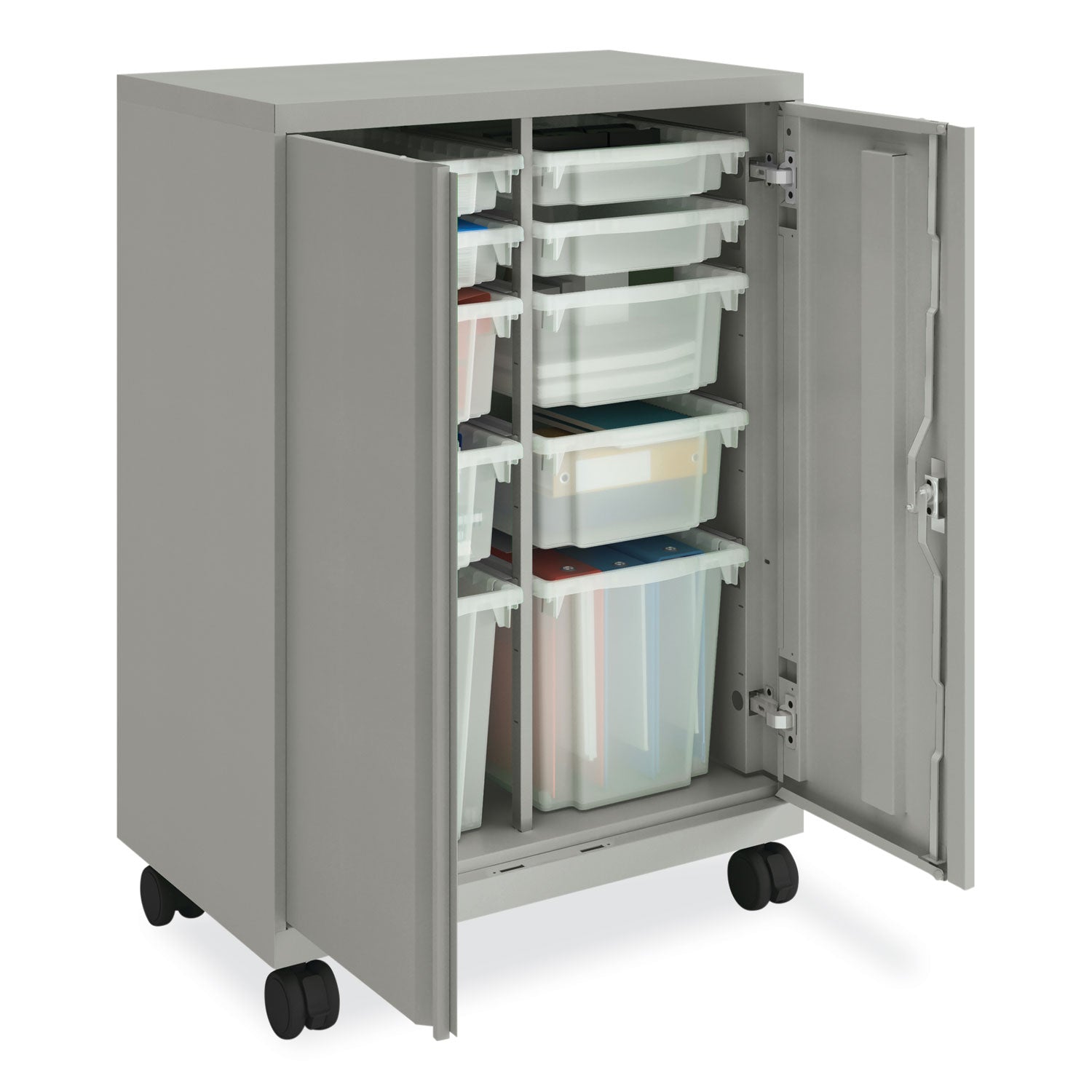 smartlink-mobile-cabinet-10-compartments-30w-x-18d-x-4232h-platinum-metallic-ships-in-7-10-business-days_honsc4330rlt1 - 2