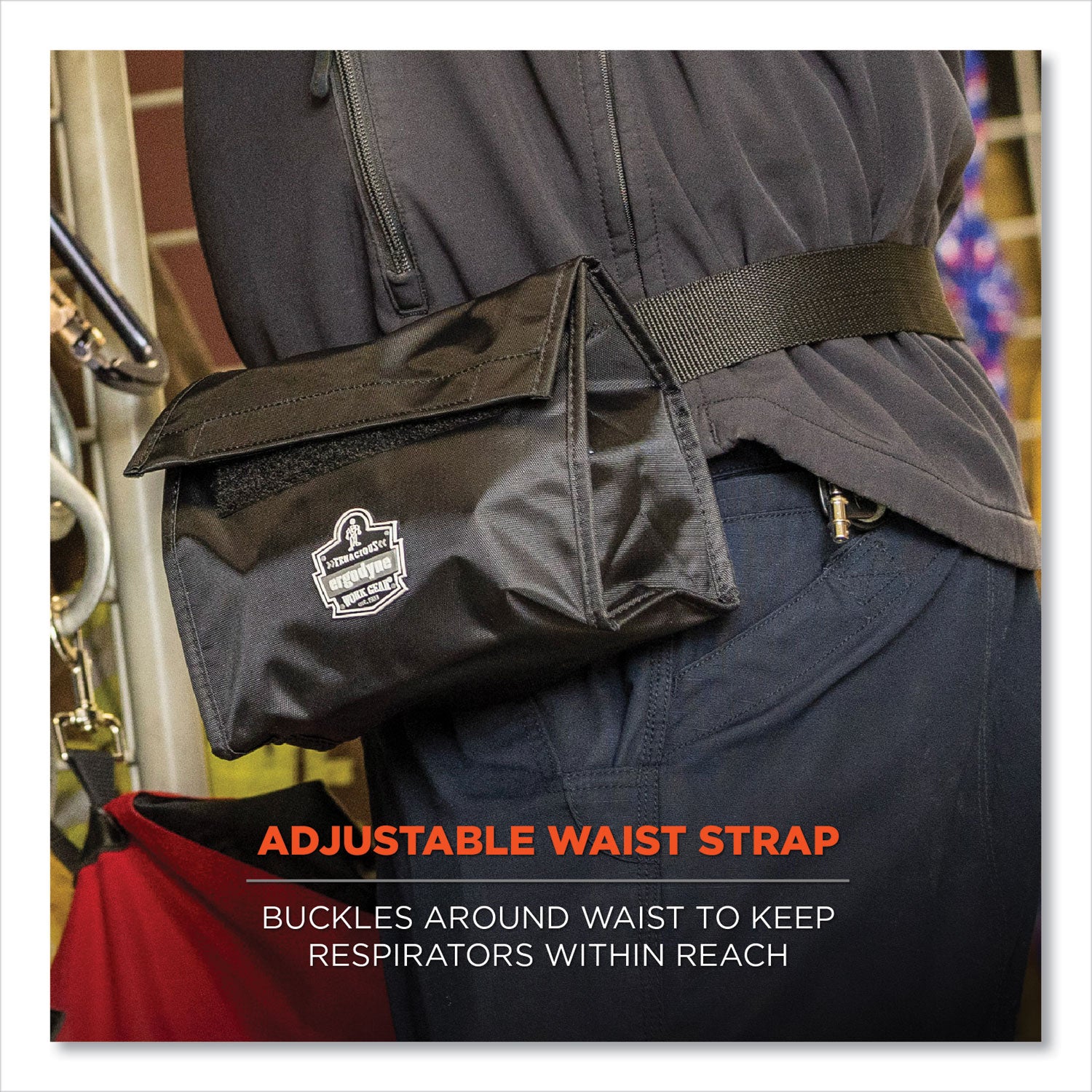 Arsenal 5180 Half Mask Respirator Waist Pack, 8.5 x 3.5 x 6.5, Black, Ships in 1-3 Business Days