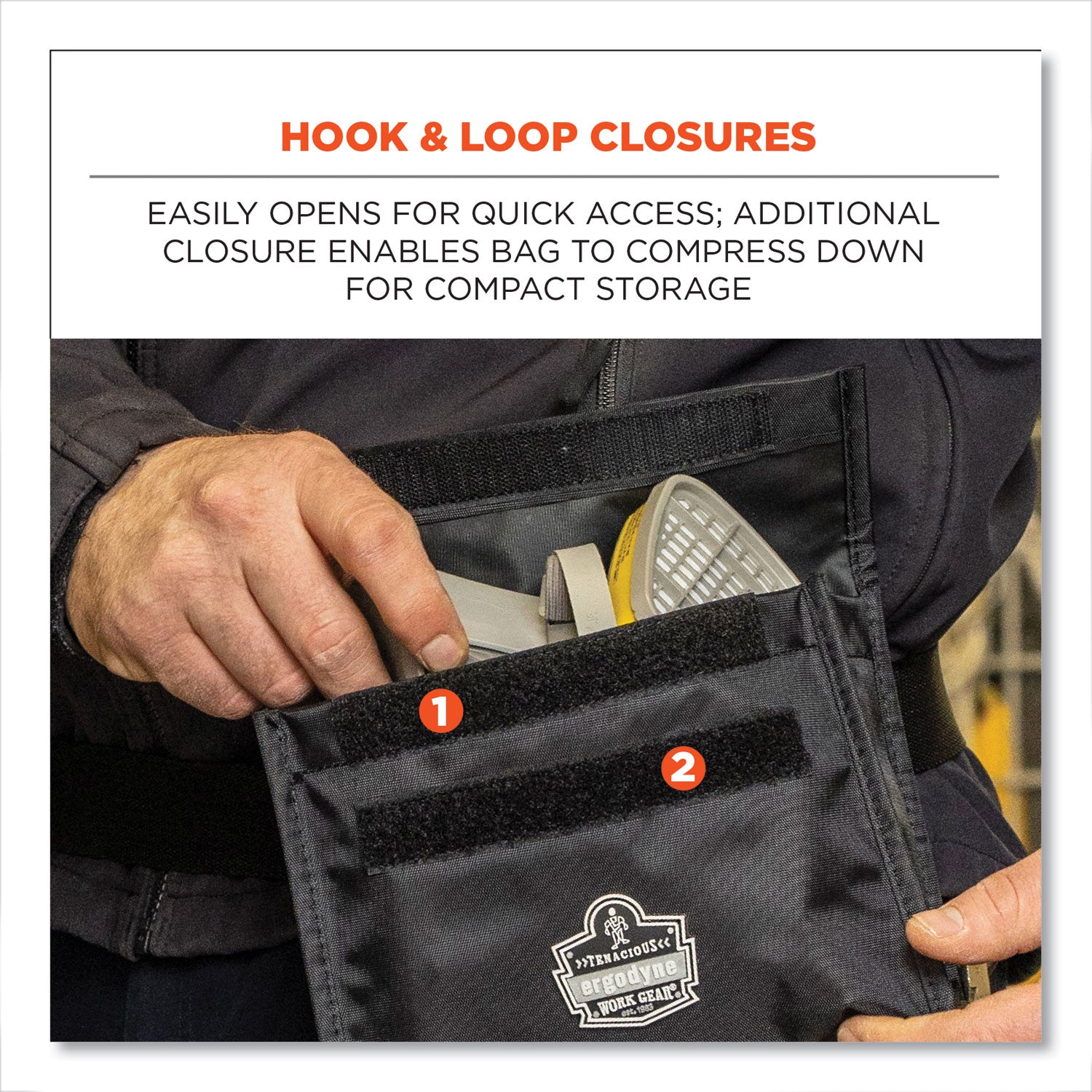 Arsenal 5180 Half Mask Respirator Waist Pack, 8.5 x 3.5 x 6.5, Black, Ships in 1-3 Business Days