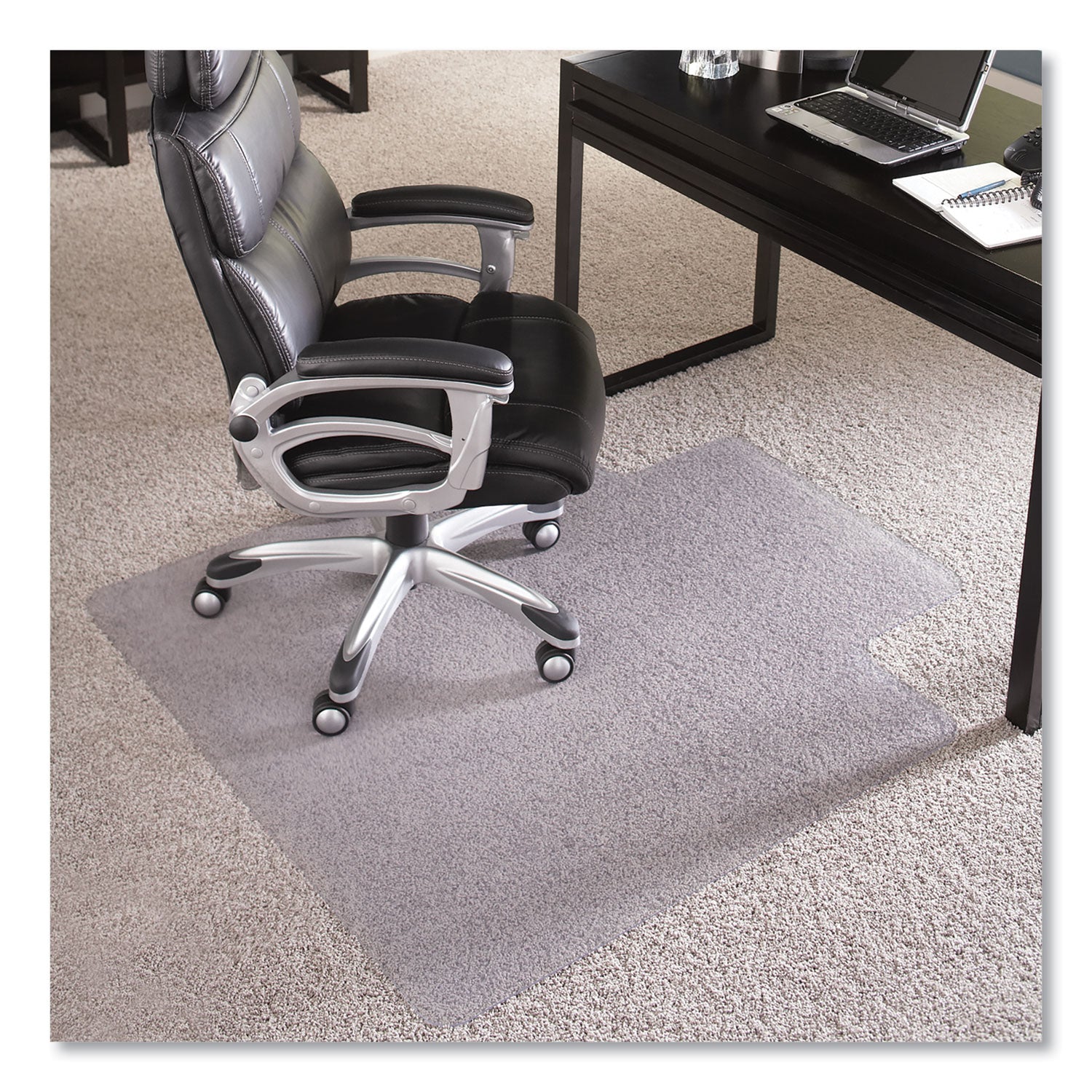 everlife-chair-mat-for-extra-high-pile-carpet-with-lip-46-x-60-clear-ships-in-4-6-business-days_esr124381 - 2