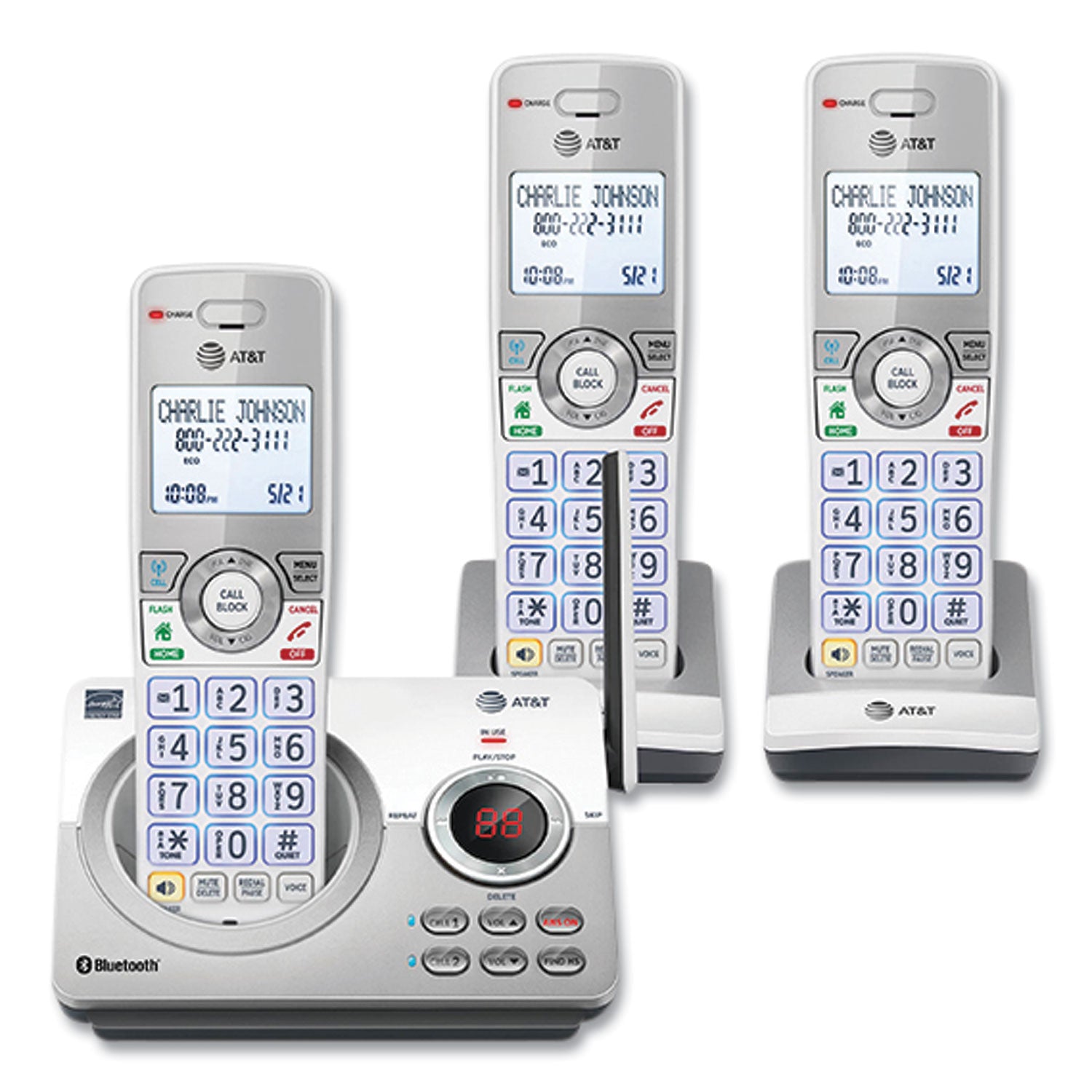 connect-to-cell-dl72310-cordless-telephone-base-and-2-additional-handsets-white-silver_attdl72310 - 1