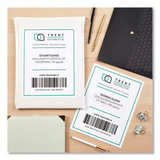 Shipping Labels with TrueBlock Technology, Inkjet Printers, 5.5 x 8.5, White, 2 Labels/Sheet, 100 Sheets/Pack, 2 Packs