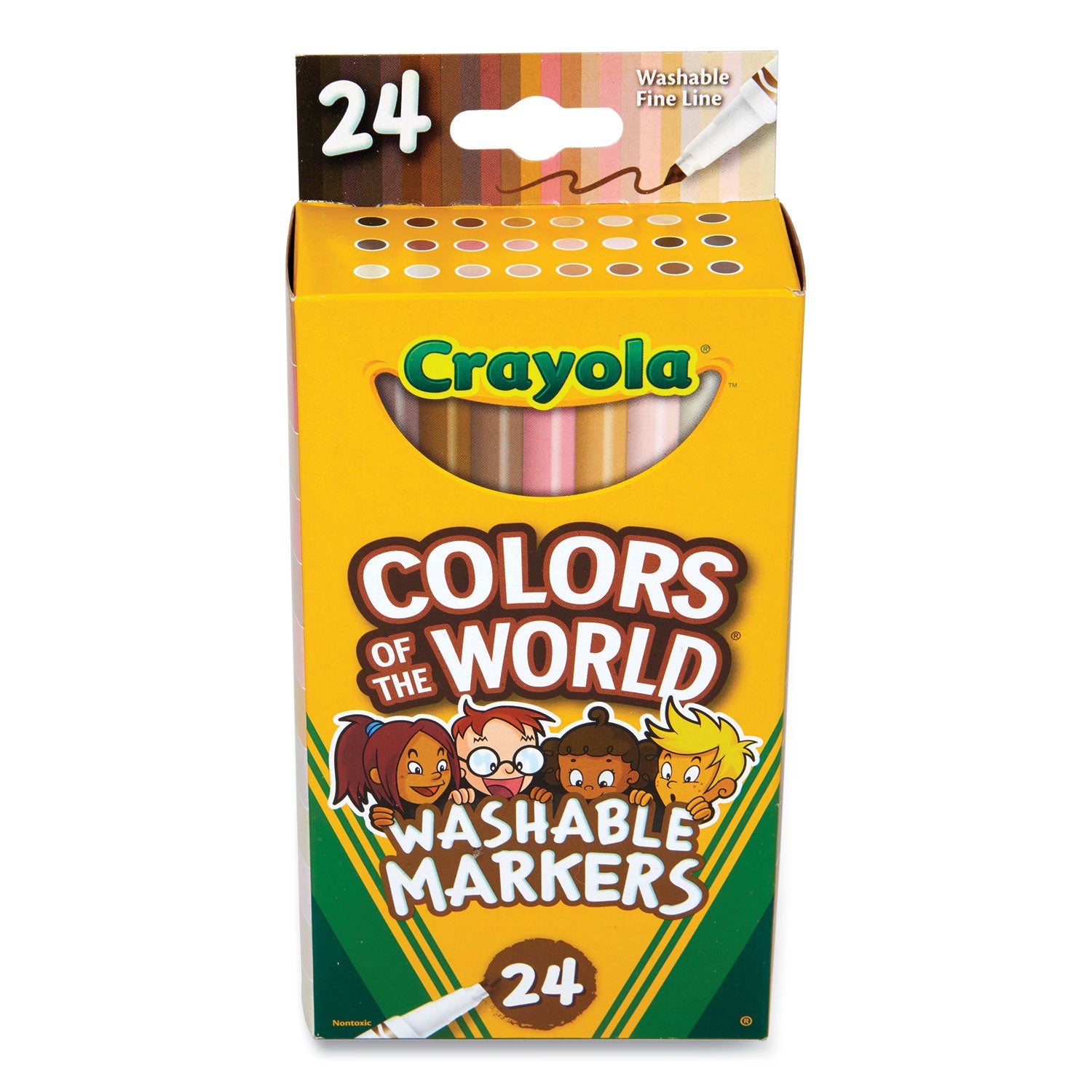 colors-of-the-world-washable-markers-fine-bullet-tip-assorted-colors-24-pack_cyo587810 - 1