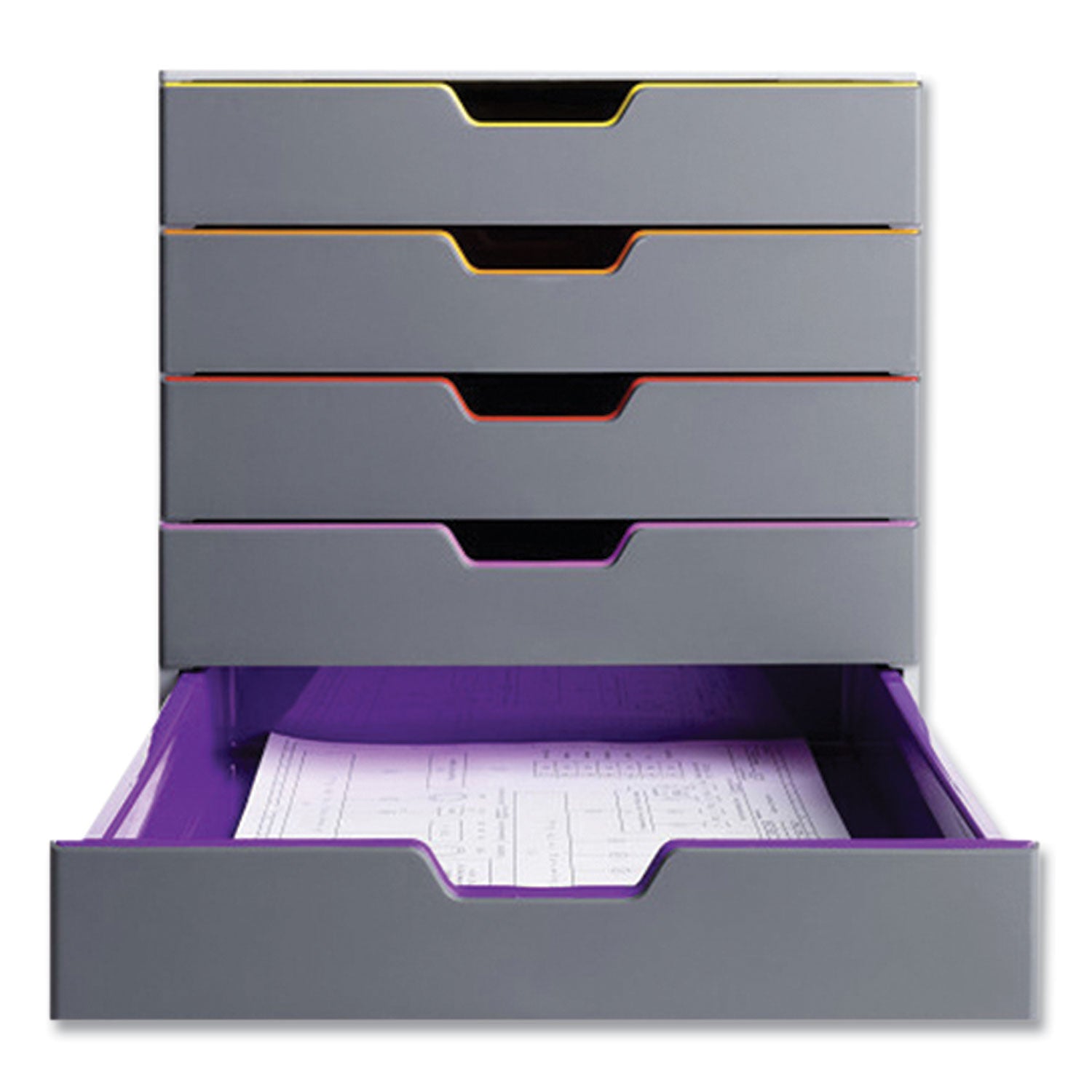 varicolor-stackable-plastic-drawer-box-5-drawers-letter-to-folio-size-files-115-x-14-x-11-gray_dbl760527 - 3