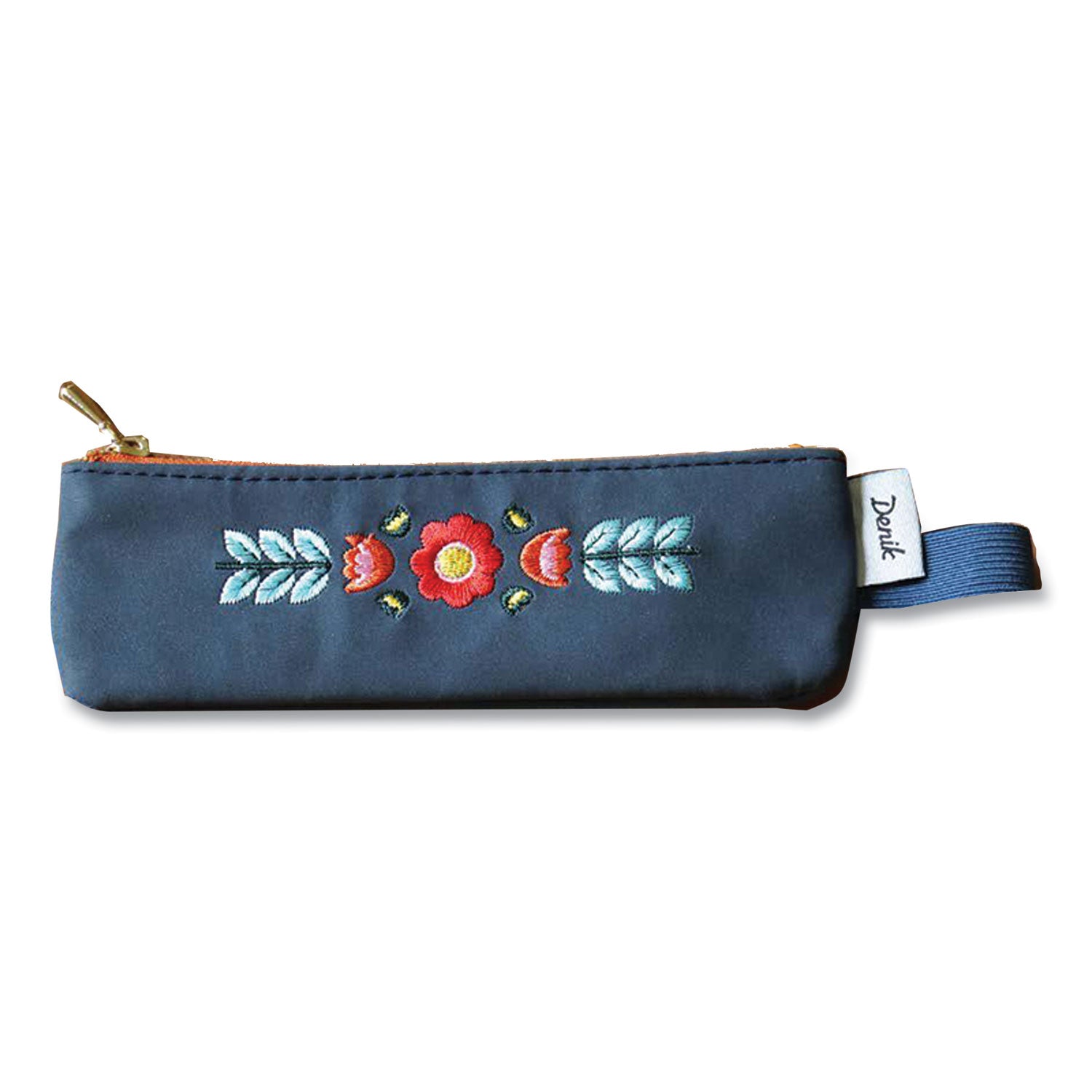 evelynn-zipper-vegan-suede-notebook-pouch-2-x-65-blue-with-embroidered-flower_dnknbpouch550 - 1