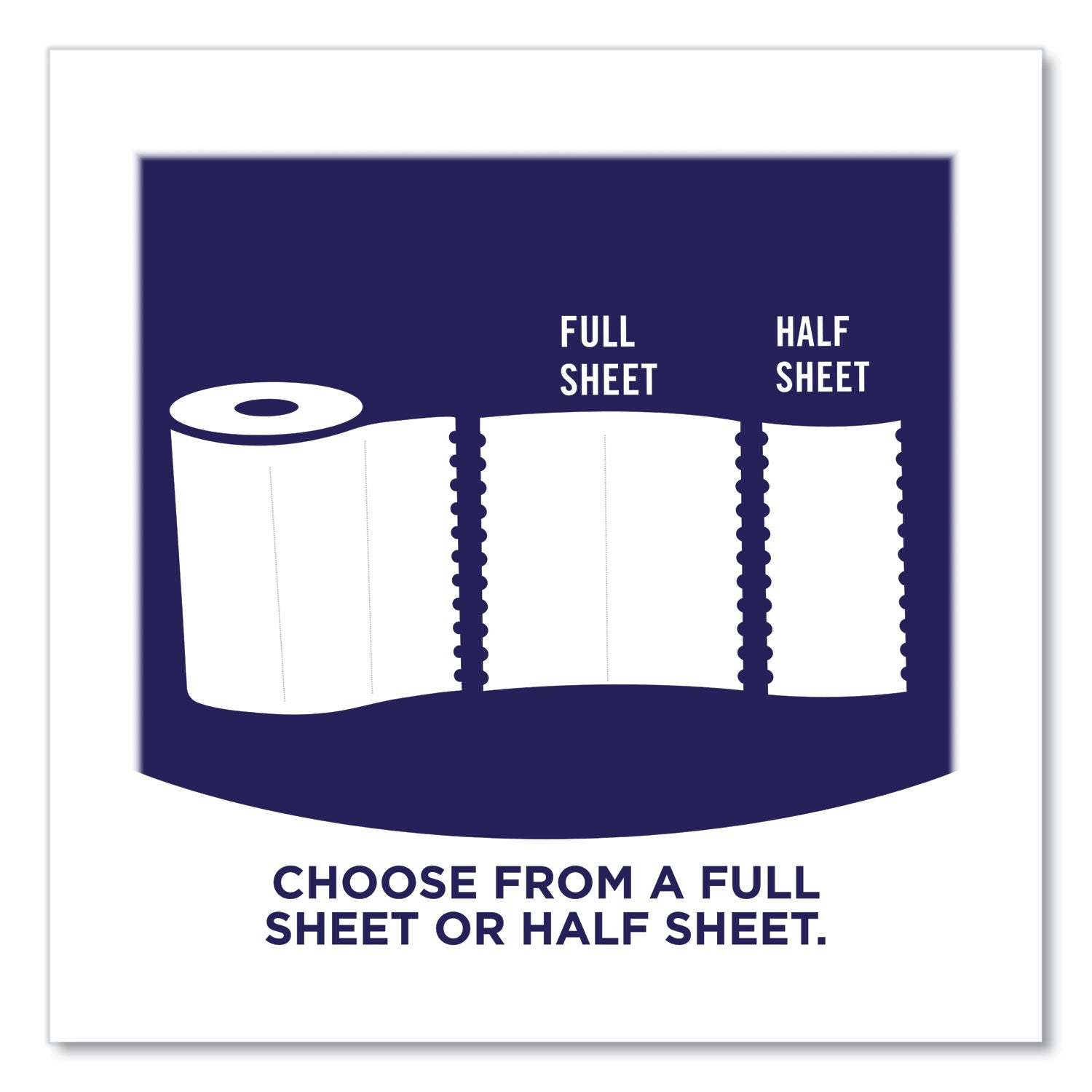 Pick-A-Size Perforated Kitchen Double Roll Towels with Thirst Pockets, 2-Ply, 11 x 6, White, 110 Sheets/Roll, 24 Rolls/Pack