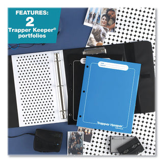Trapper Keeper 3-Ring Pocket Binder, 1" Capacity, 11.25 x 12.19, Shapes