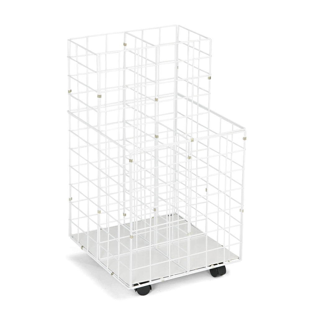 Wire Roll Files, 4 Compartments, 16.25w x 16.5d x 30.5h, White - 