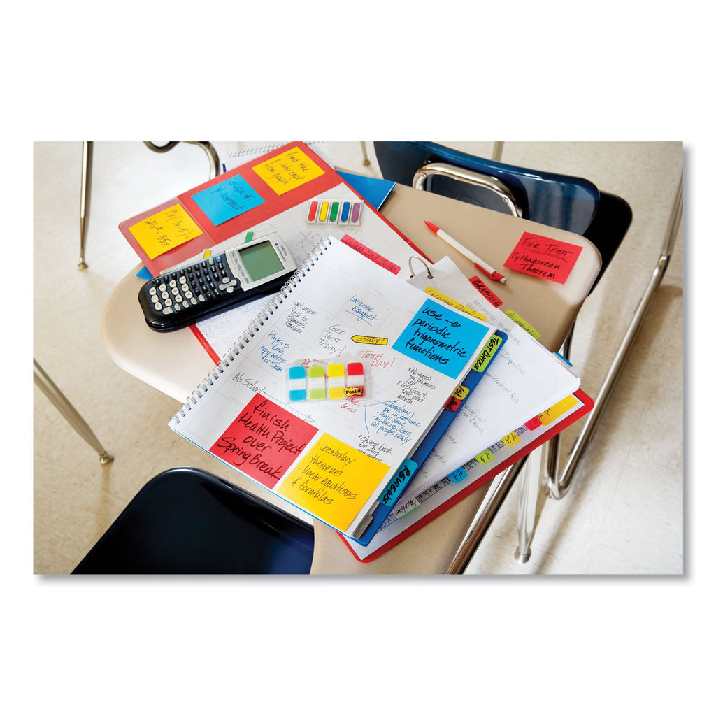 Post-it Super Sticky Dispenser Notes - Playful Primaries Color Collection - 3" x 3" - Square - Candy Apple Red, Blue Paradise, Sunnyside, Lucky Green - Paper - Pop-up, Recyclable - 18 / Pack