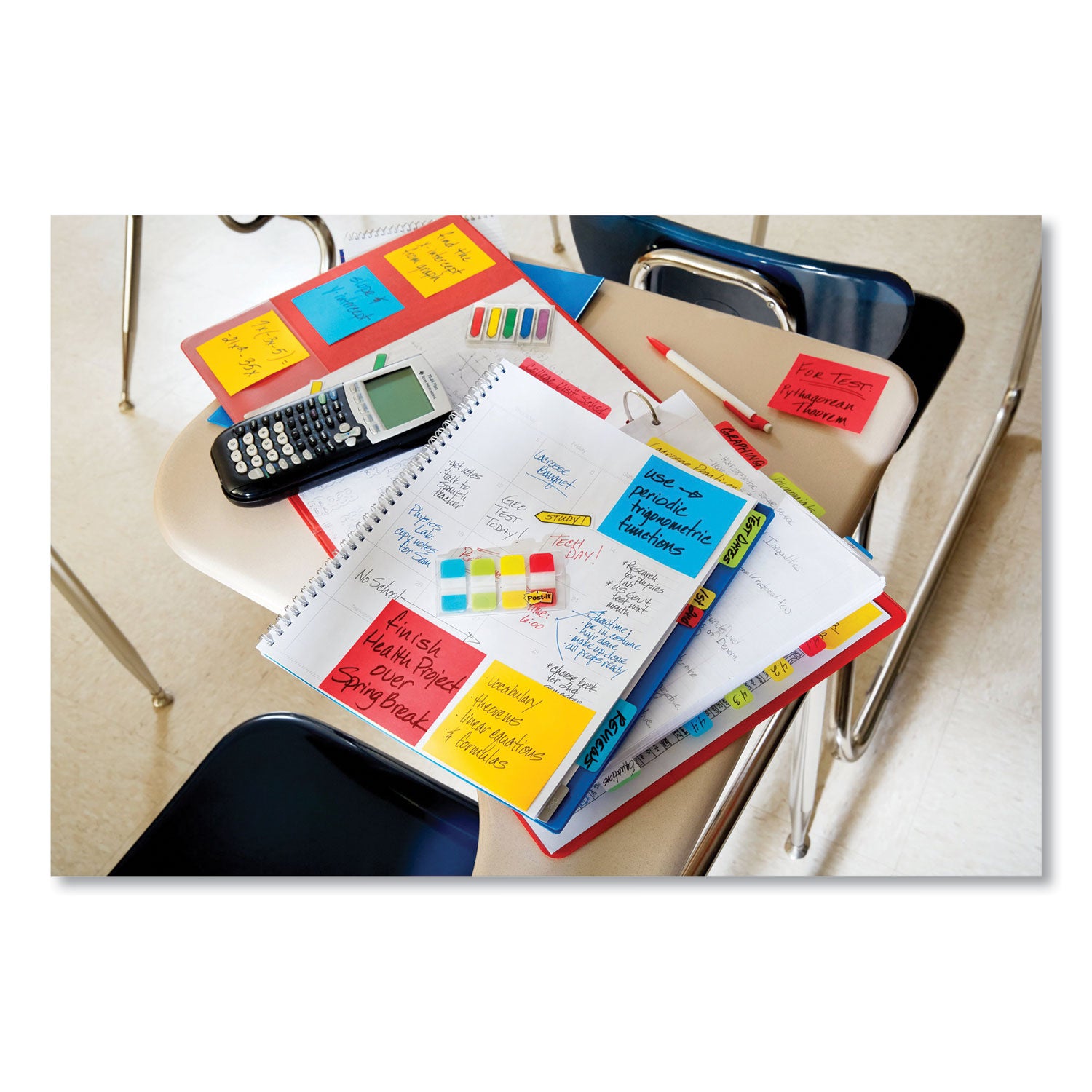 Post-it Super Sticky Dispenser Notes - Playful Primaries Color Collection - 3" x 3" - Square - Candy Apple Red, Blue Paradise, Sunnyside, Lucky Green - Paper - Pop-up, Recyclable - 18 / Pack