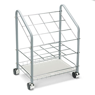 Wire Roll/Files, 12 Compartments, 18w x 12.75d x 24.5h, Gray - 