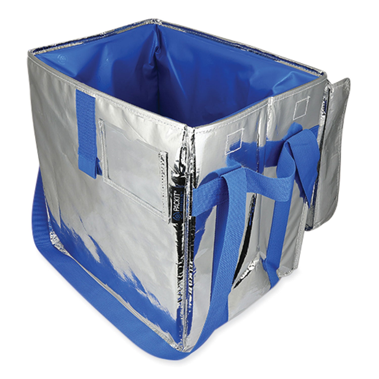 Fresh Eco Freeze Tote, 13.5 x 9 x 13, Silver/Blue, 4/Carton