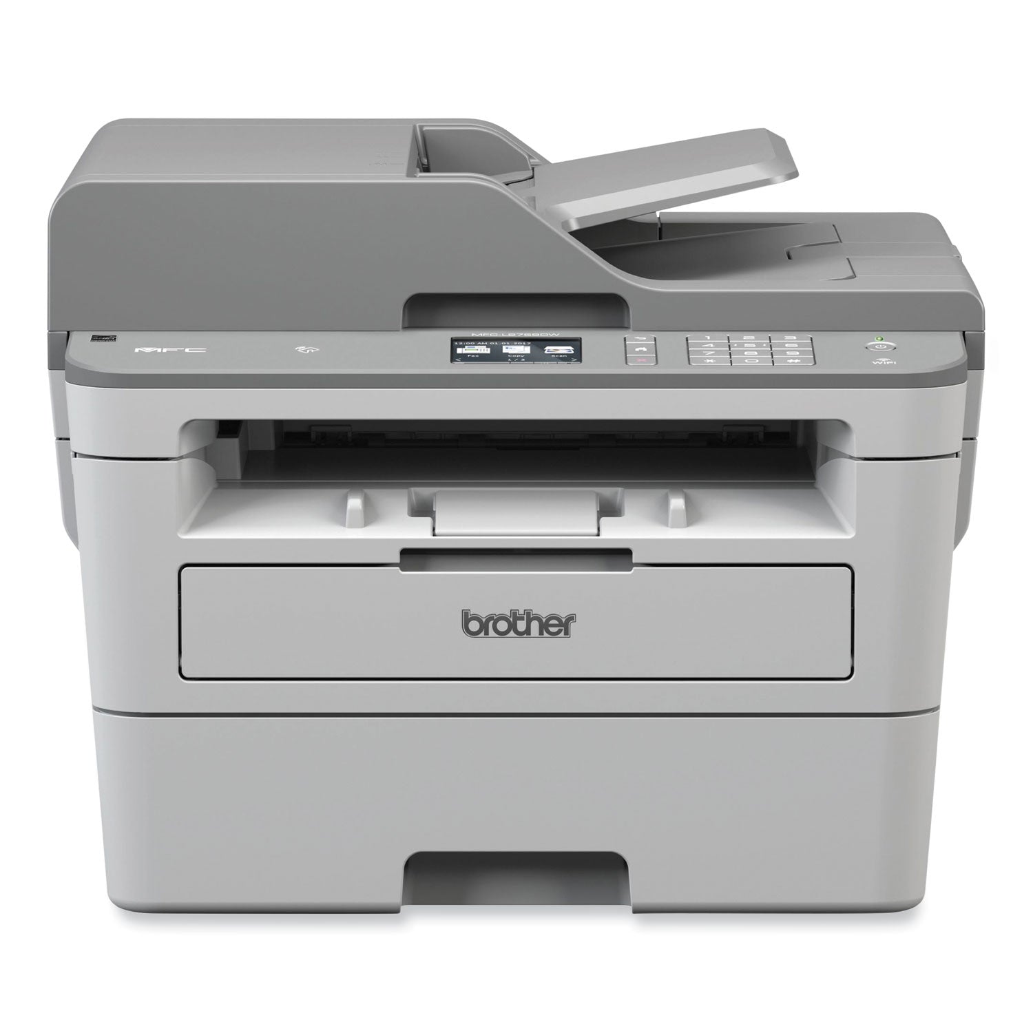 Brother Workhorse MFC-L2759DW Wireless Laser Multifunction Printer - Monochrome - Copier/Fax/Printer/Scanner - 36 ppm Mono Print - 2400 x 600 dpi Print - Automatic Duplex Print - Up to 15000 Pages Monthly - 250 sheets Input - Color Flatbed Scanner - - 1