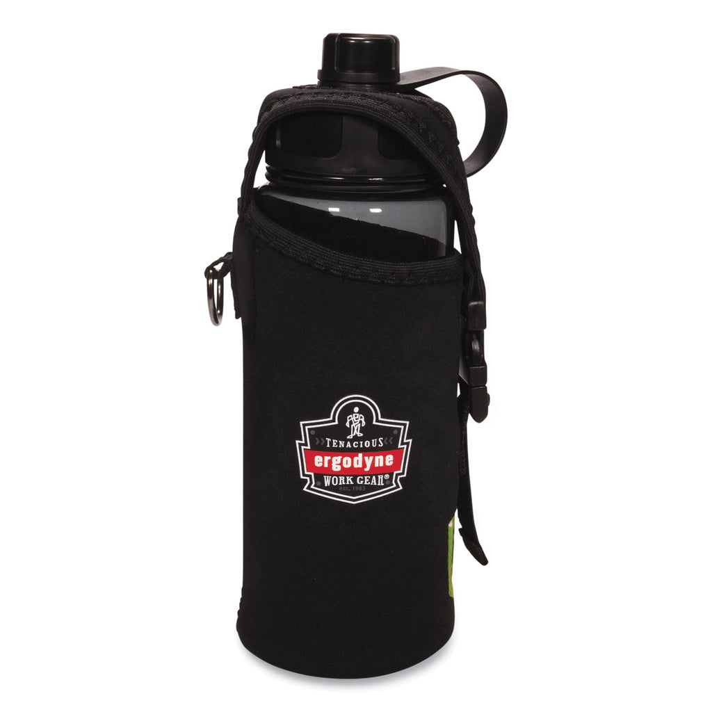 Chill-Its 5151 Plastic Wide Mouth Water Bottle, 34 oz, Black, Ships in 1-3 Business Days