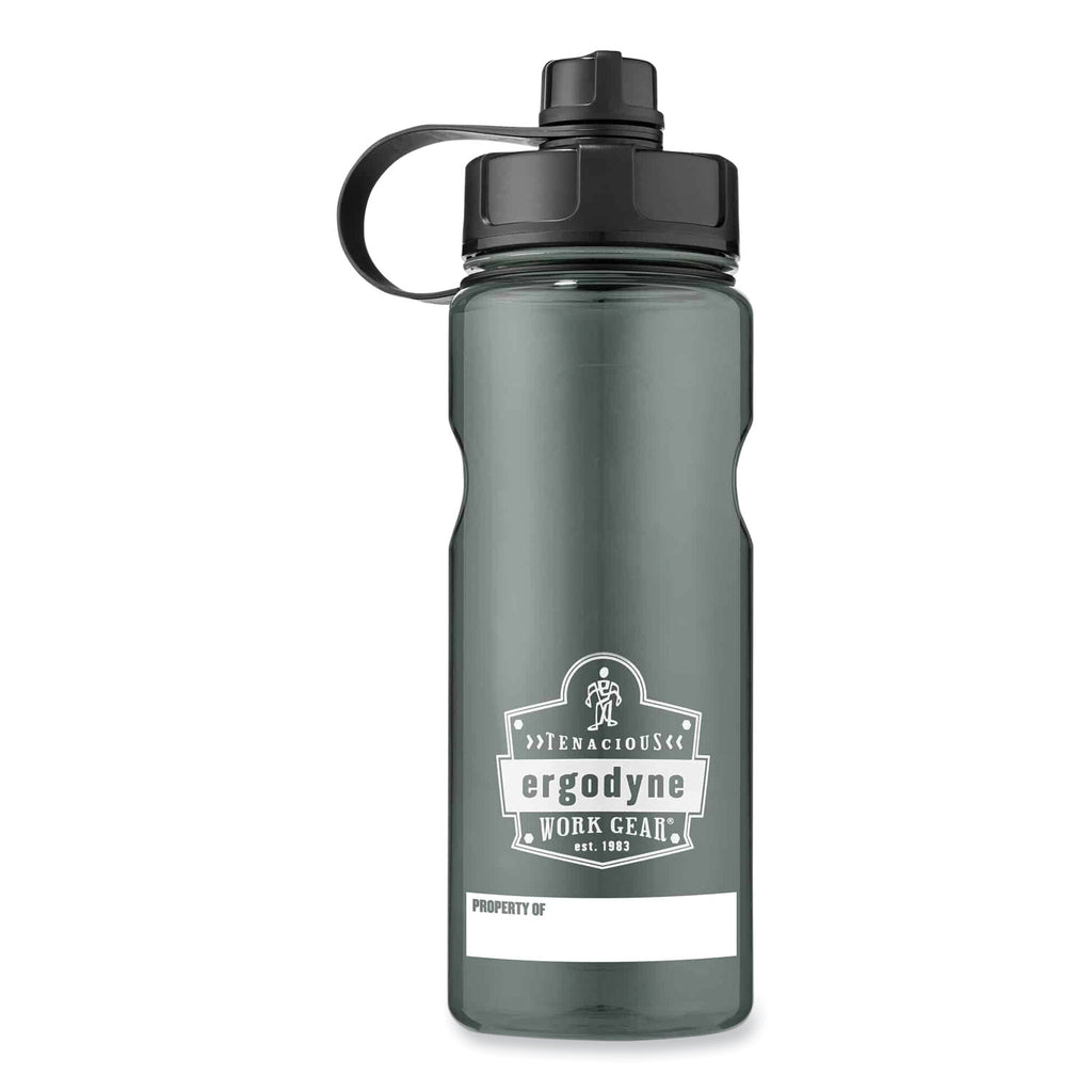Chill-Its 5151 Plastic Wide Mouth Water Bottle, 34 oz, Black, Ships in 1-3 Business Days