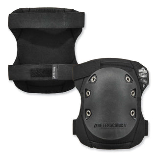 ProFlex 335HL Slip-Resistant Black Rubber Cap Knee Pads, Hook and Loop Closure, Pair, Ships in 1-3 Business Days