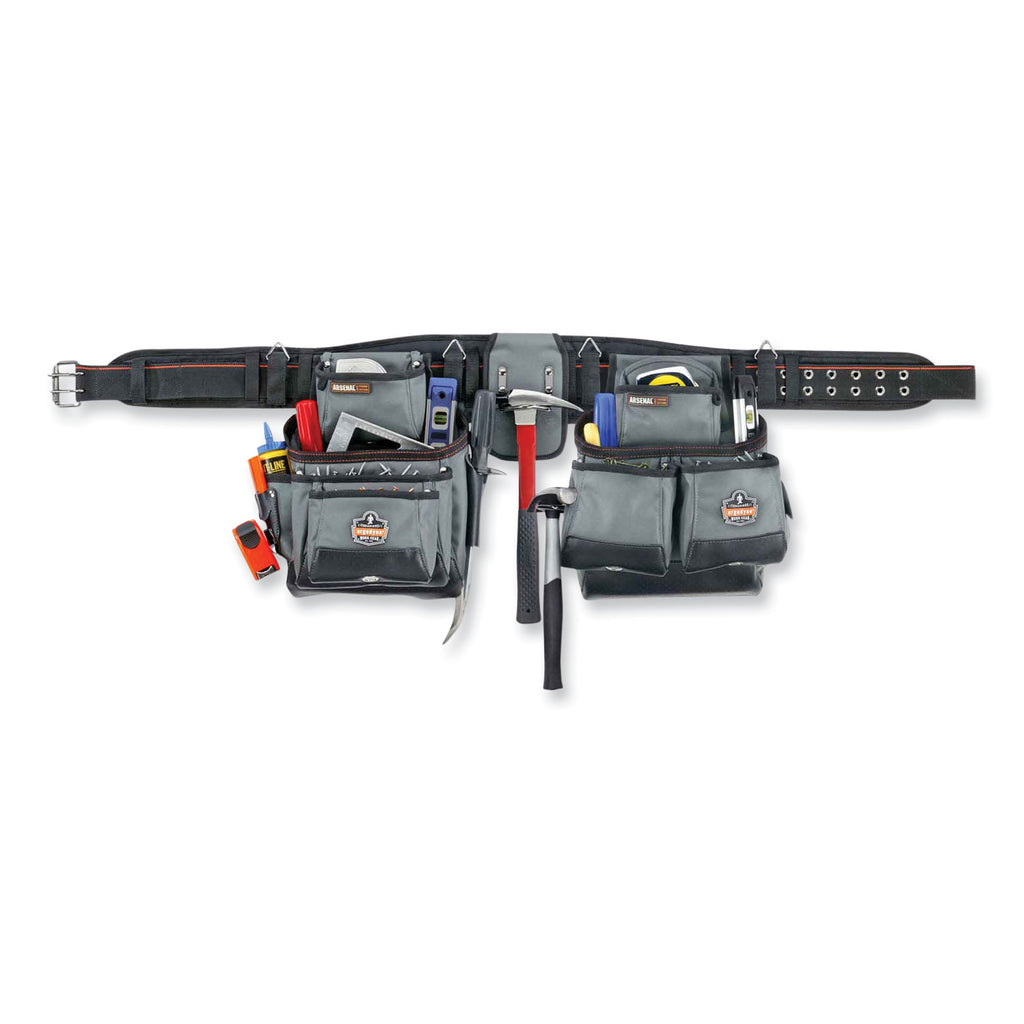 arsenal-5500-28-pocket-synthetic-tool-rig-fits-waist-40-to-54-polyester-gray-ships-in-1-3-business-days_ego13602 - 2