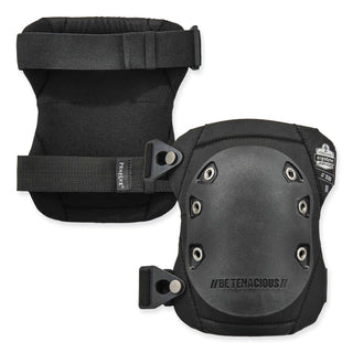 ProFlex 335 Slip-Resistant Rubber Cap Knee Pads, Buckle Closure, One Size, Black Cap, Pair, Ships in 1-3 Business Days