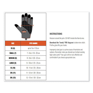 ProFlex 910 Half-Finger Impact Gloves + Wrist Support, Black, Large, Pair, Ships in 1-3 Business Days