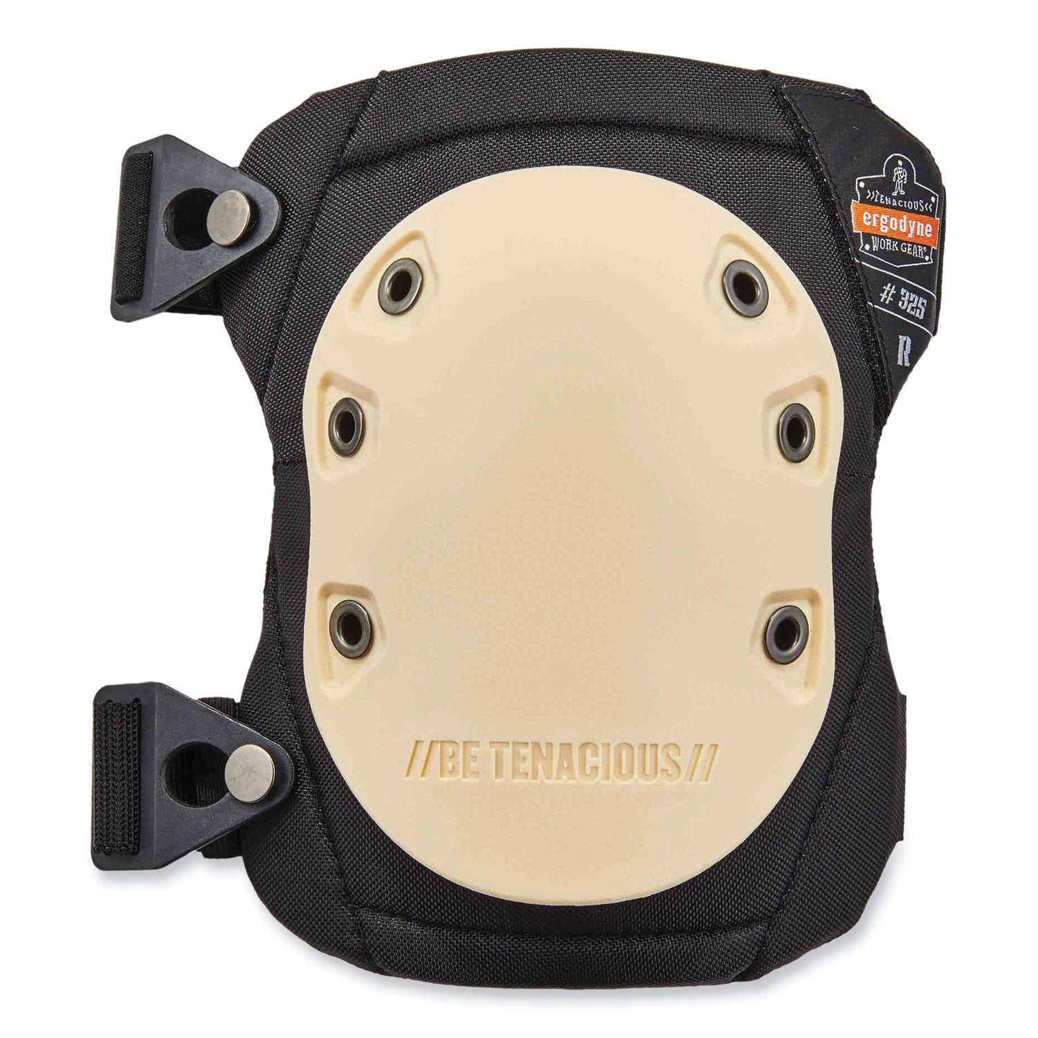 ProFlex 325 Non-Marring Rubber Cap Knee Pads, Buckle Closure, One Size Fits Most, Tan Cap, Pair, Ships in 1-3 Business Days