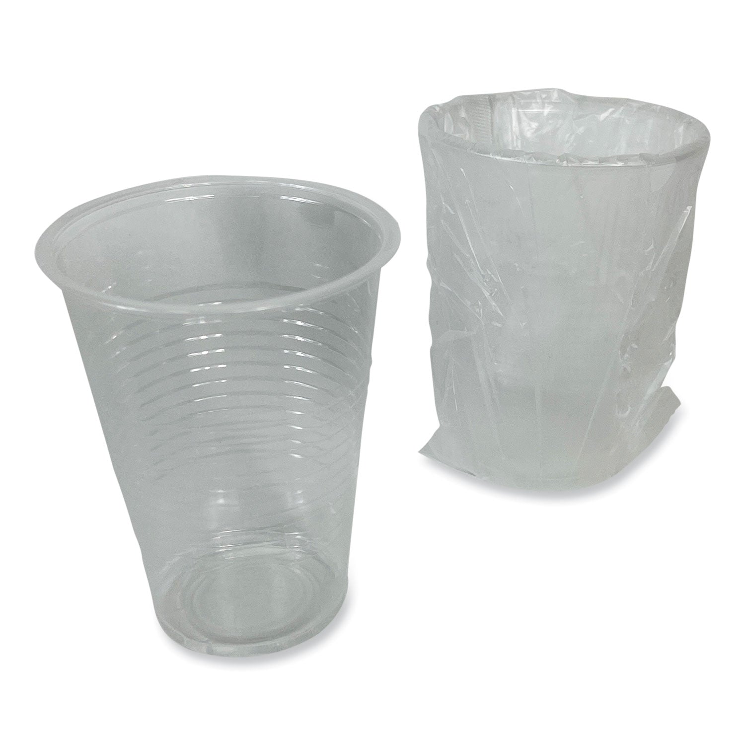 Translucent Plastic Cold Cups, Individually Wrapped, 9 oz, Polypropylene, 1,000/Carton