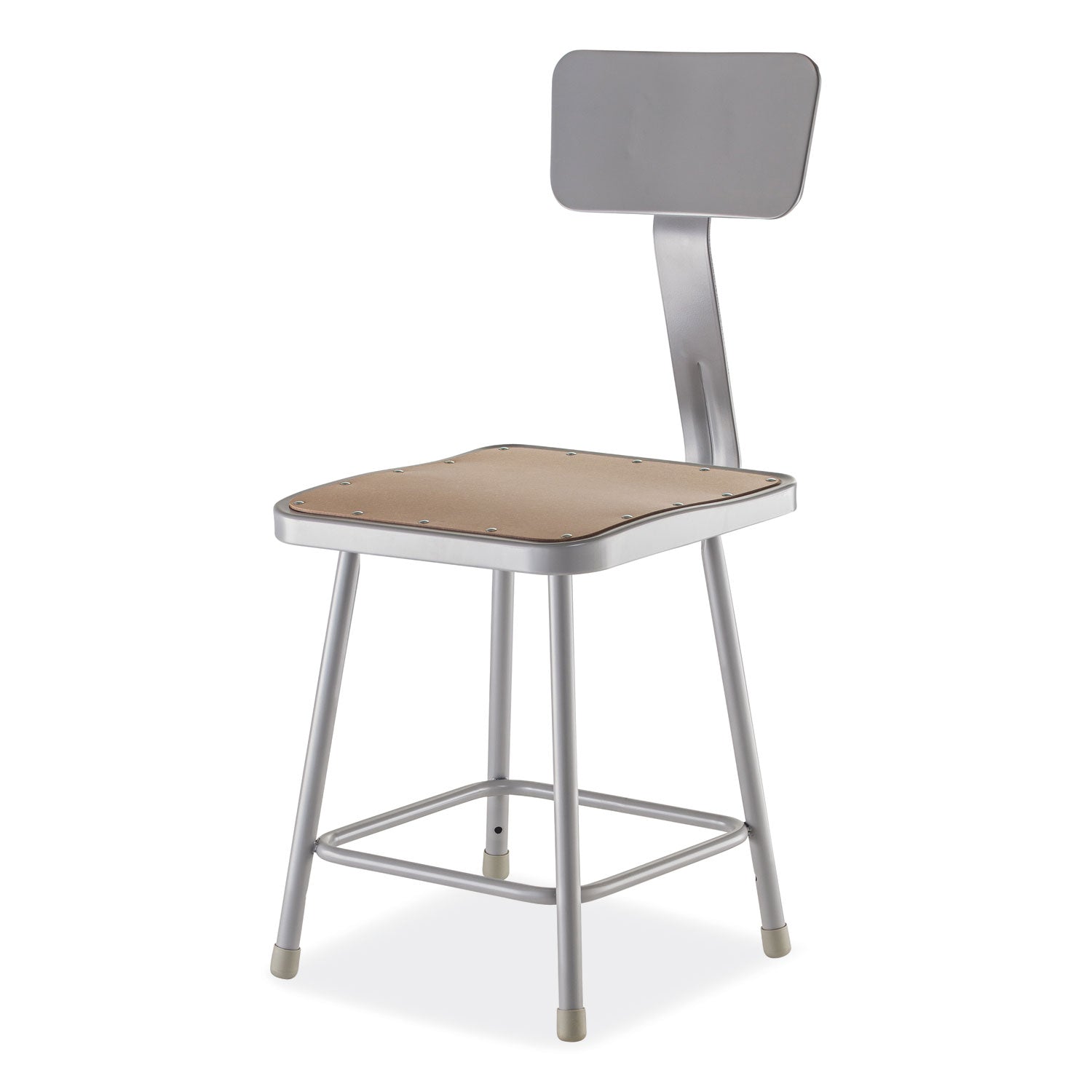 6300-series-hd-square-seat-stool-w-backrest-supports-500-lb-175-seat-ht-brown-seatgray-back-base-ships-in-1-3-bus-days_nps6318b - 1