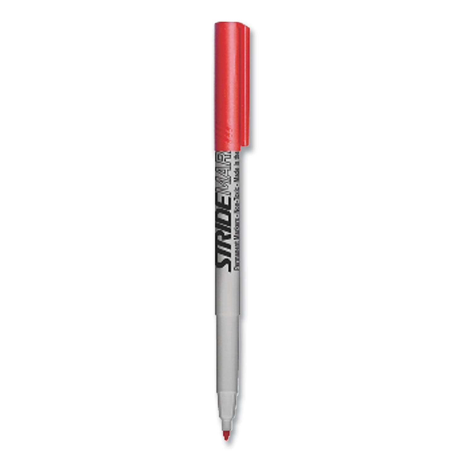 stridemark-tank-permanent-marker-broad-chisel-tip-red-12-pack_stw27003 - 1