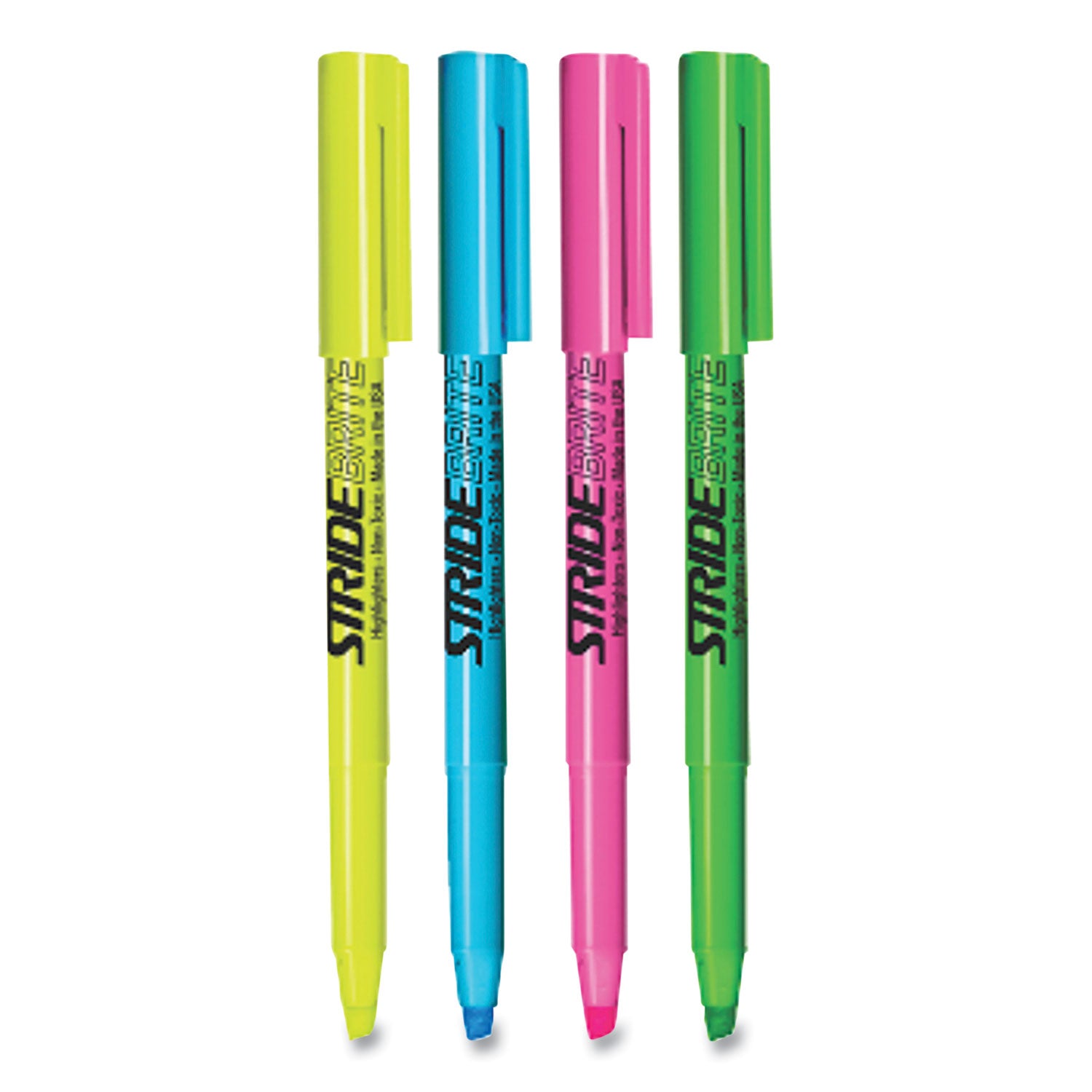 stridebrite-stick-highlighters-assorted-ink-colors-chisel-tip-assorted-barrel-colors-24-pack_stw47024 - 1