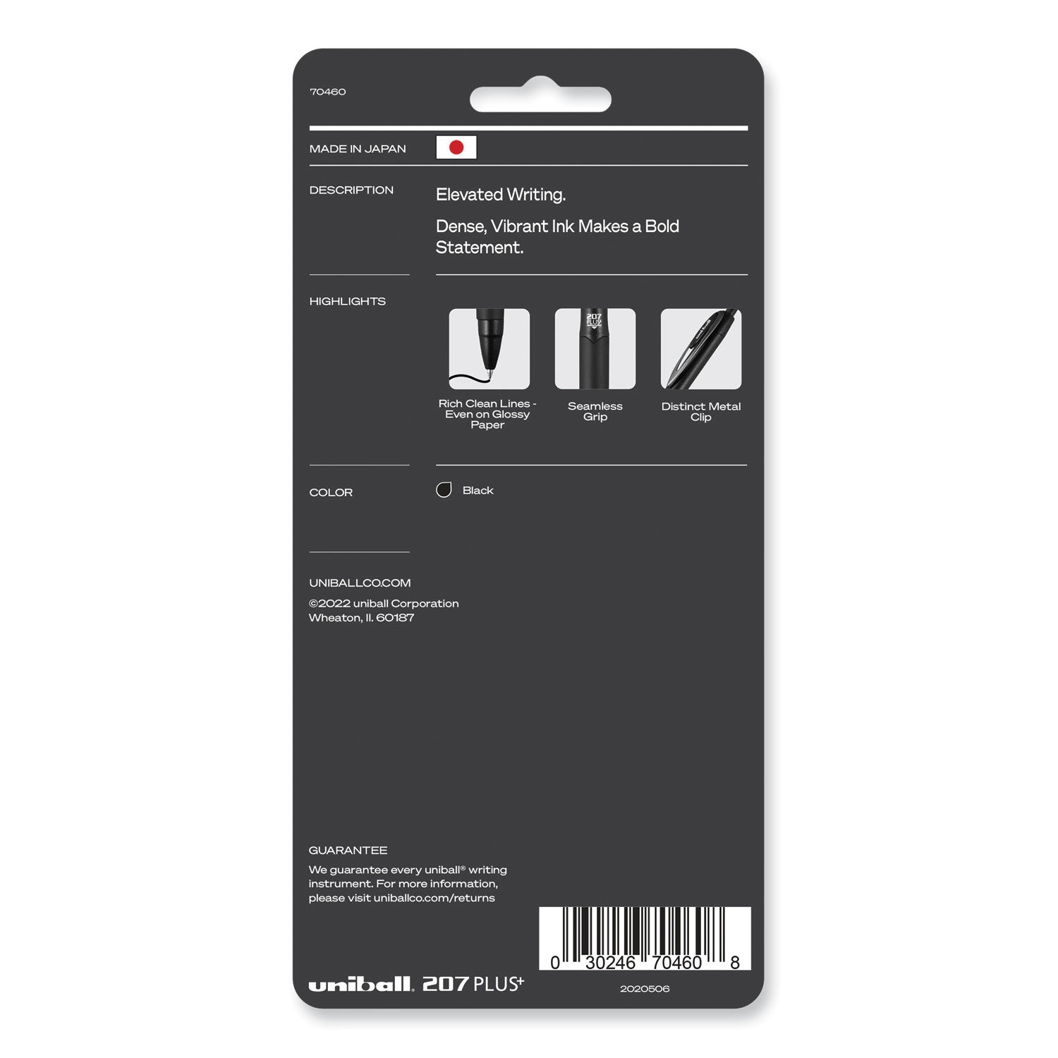 207-plus+-gel-pen-retractable-medium-07-mm-black-ink-black-barrel-4-pack_ubc70460 - 4