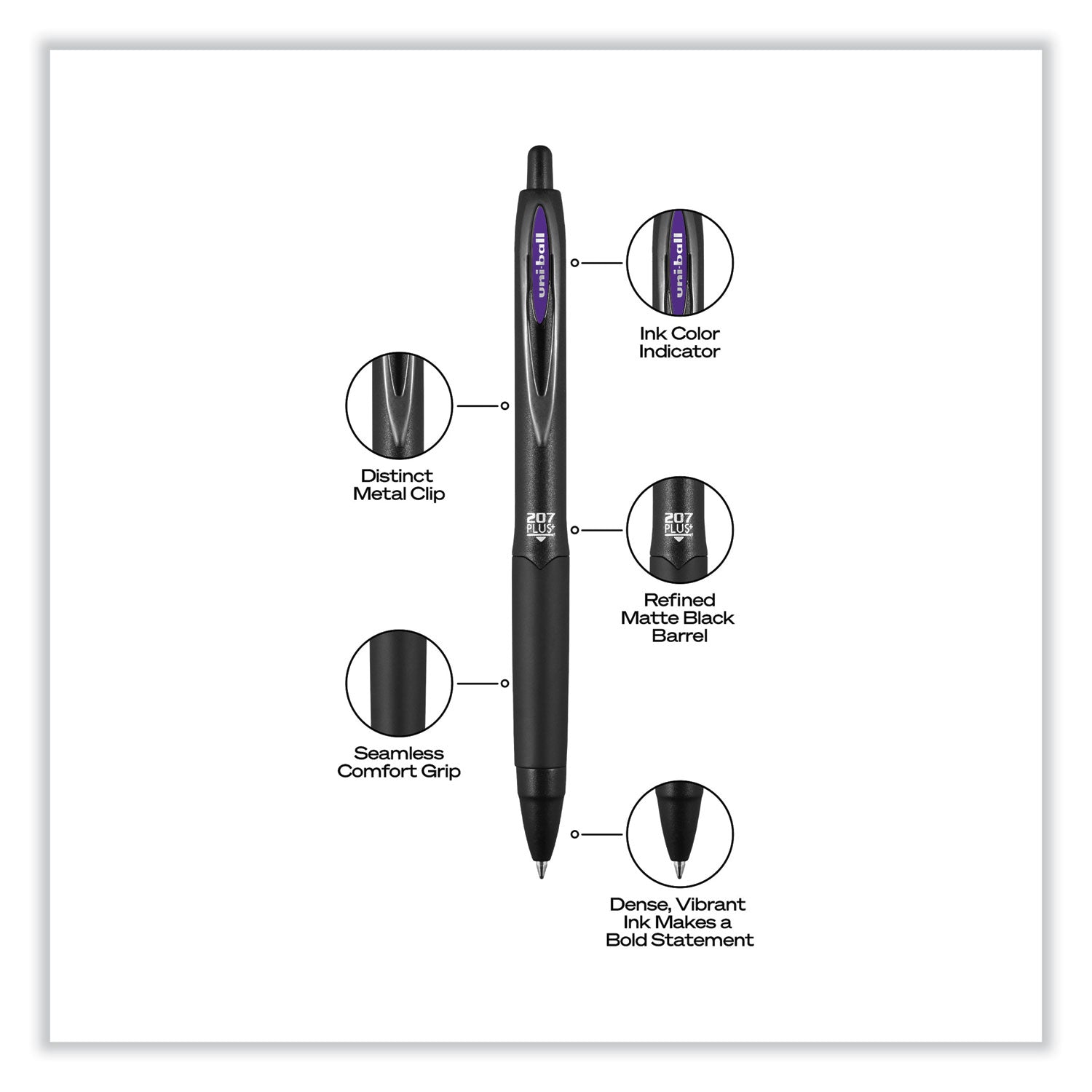207-plus+-gel-pen-retractable-medium-07-mm-assorted-inspirational-ink-colors-black-barrel-6-pack_ubc70491 - 7