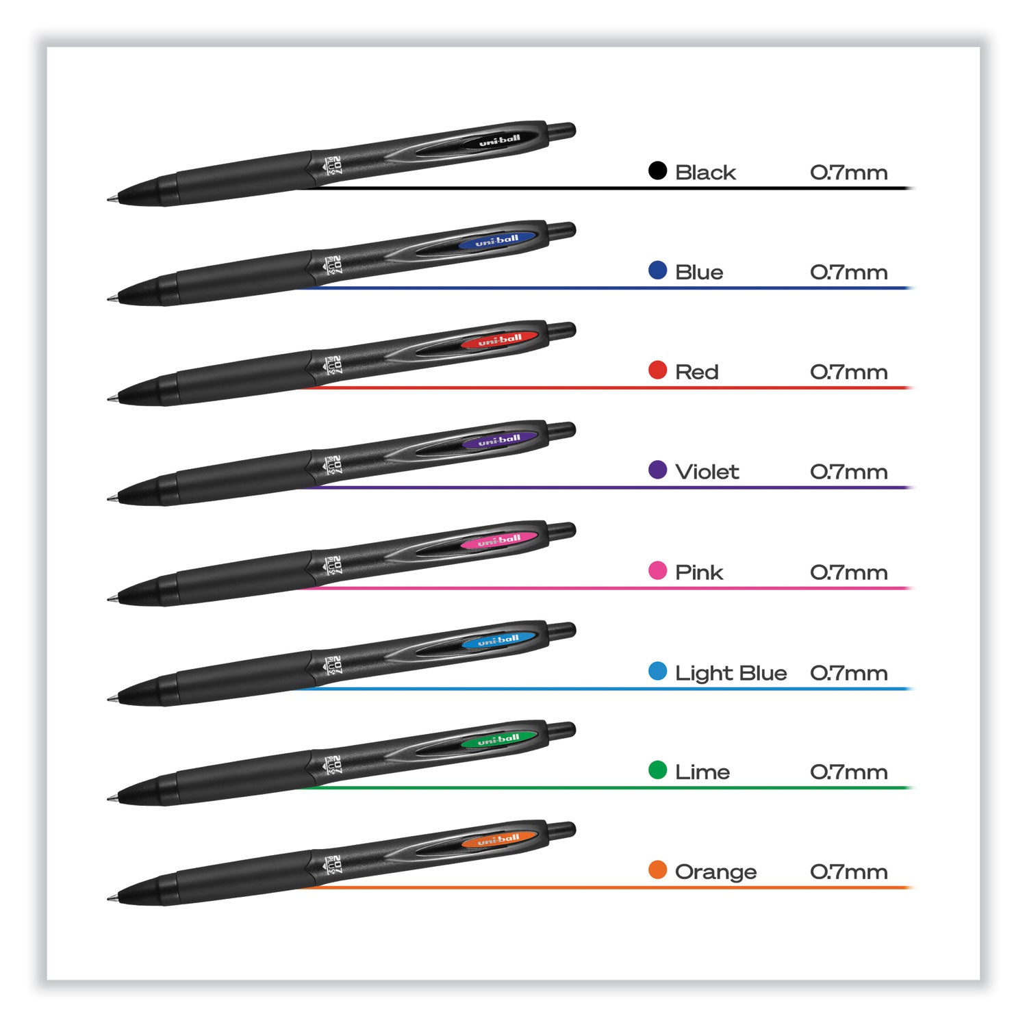 207-plus+-gel-pen-retractable-medium-07-mm-assorted-inspirational-ink-colors-black-barrel-6-pack_ubc70491 - 8