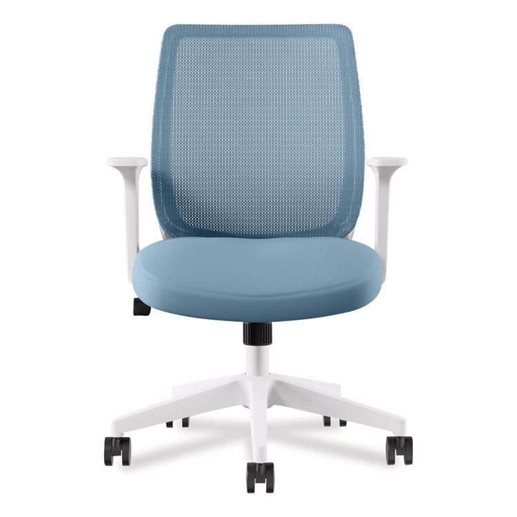essentials-mesh-back-fabric-task-chair-with-arms-supports-up-to-275-lb-seafoam-fabric-seat-mesh-back-white-base_uos60409 - 1