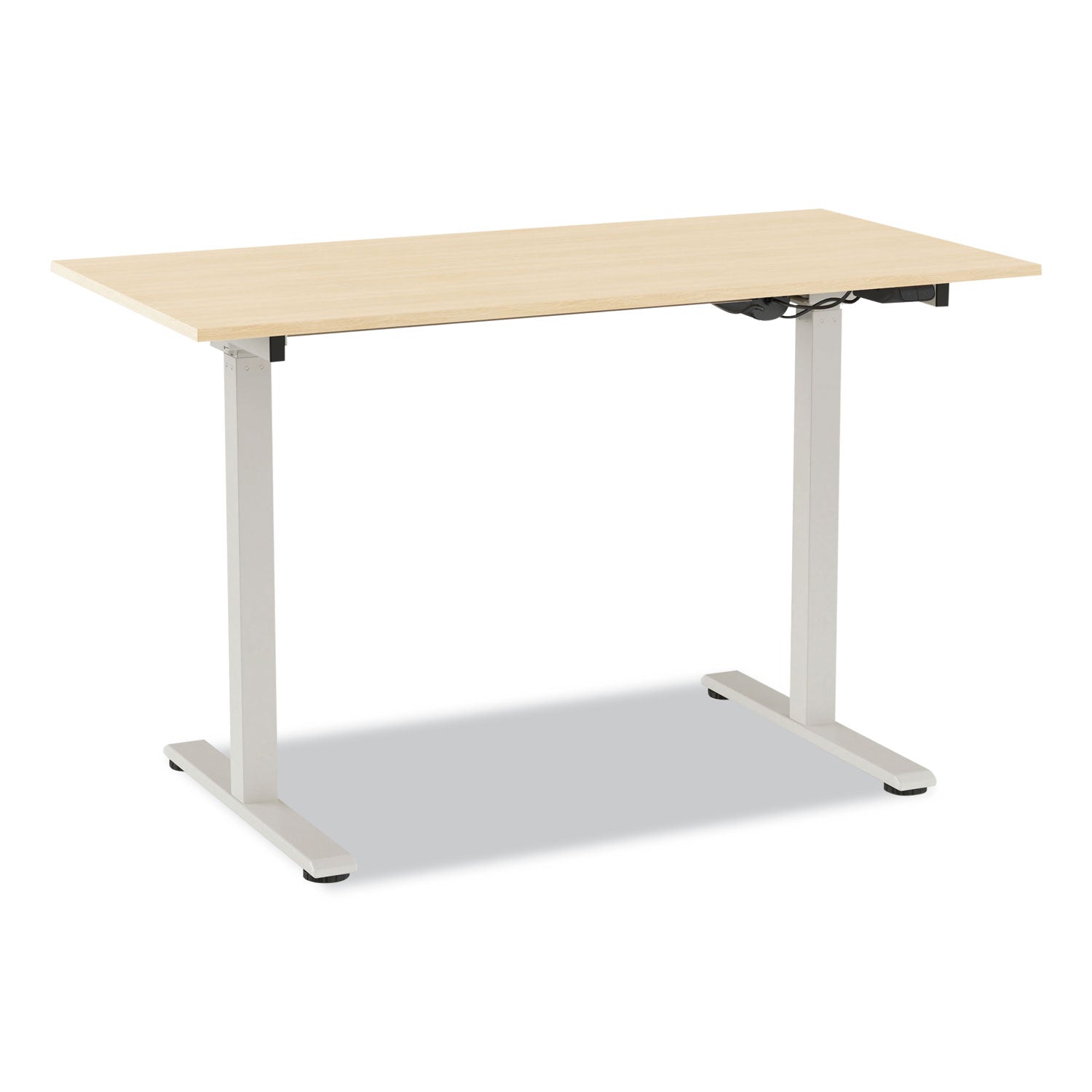 essentials-electric-sit-stand-two-column-workstation-472-x-236-x-287-to-484-natural-wood-light-gray_uos60415cc - 1